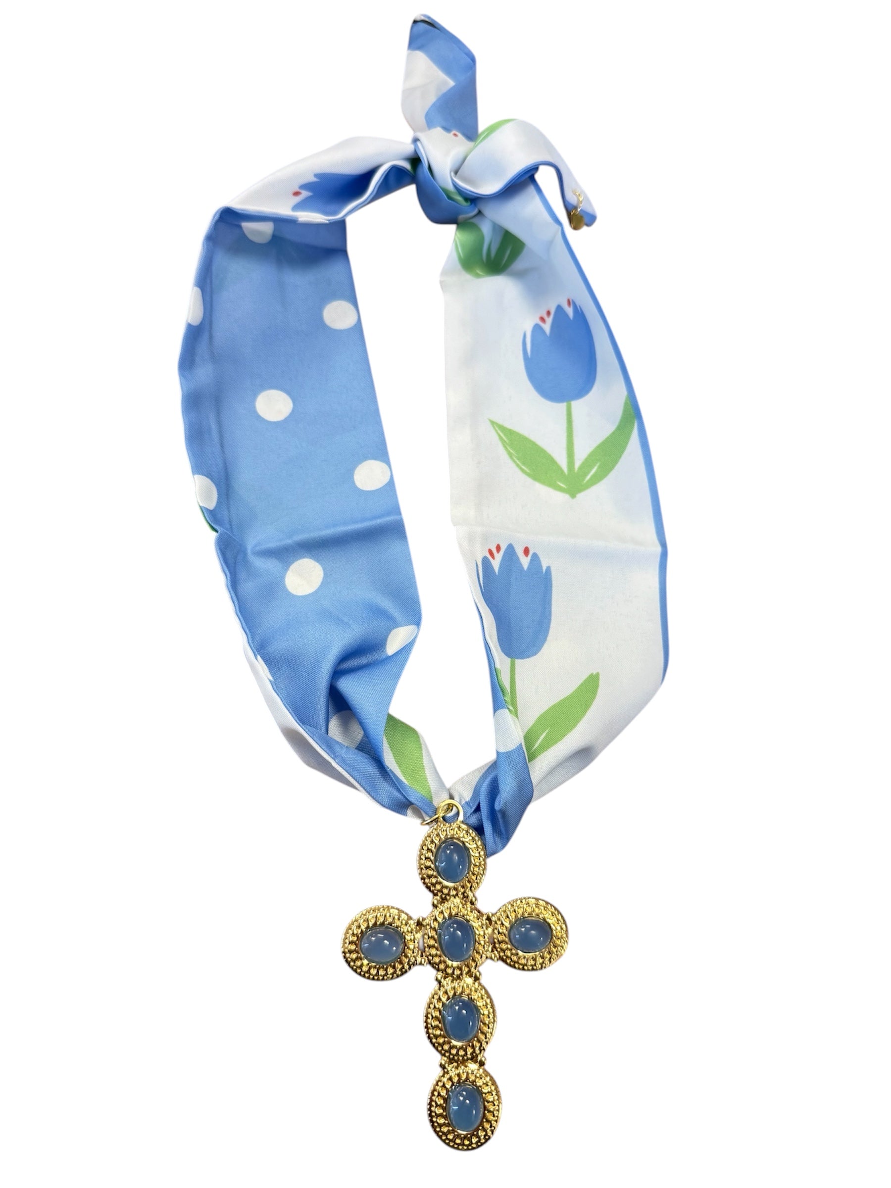 Jeweled Cross Scarf Necklace-410 Jewelry-Simply Stylish Boutique-Simply Stylish Boutique | Women’s & Kid’s Fashion | Paducah, KY