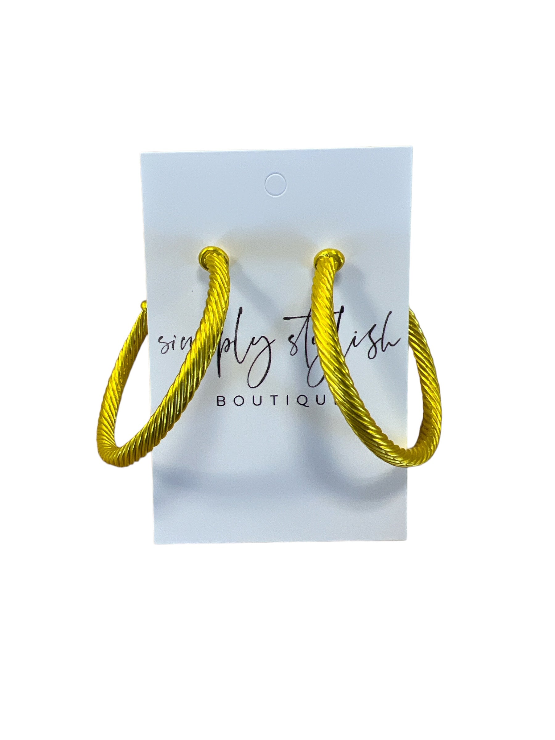 Color Cable Hoops-410 Jewelry-Simply Stylish Boutique-Simply Stylish Boutique | Women’s & Kid’s Fashion | Paducah, KY