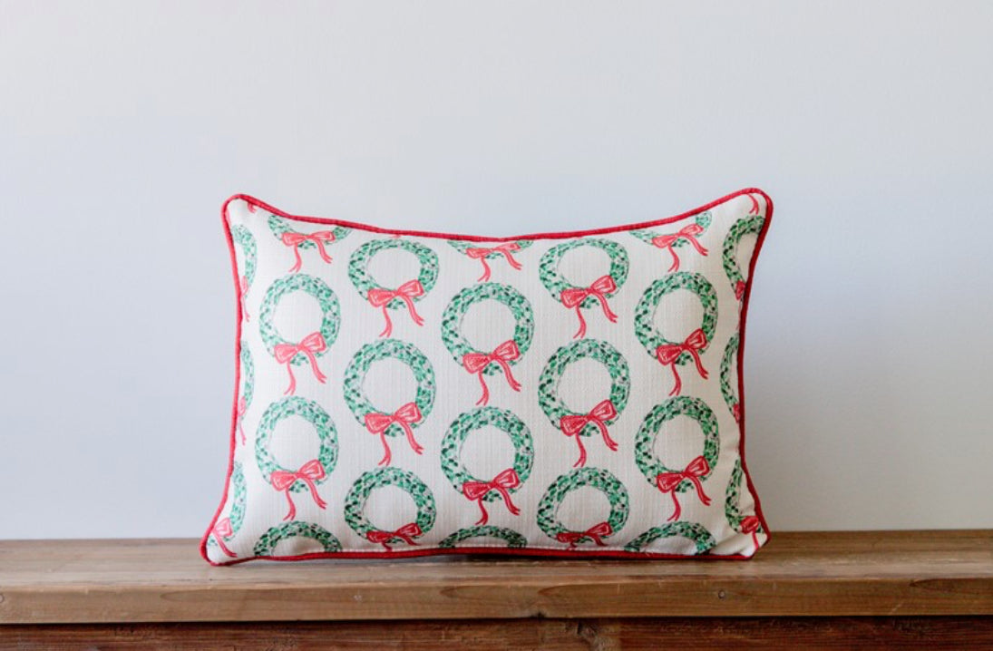 Christmas Wreath Pillow-540 Holiday/Seasonal-Little Birdie-Simply Stylish Boutique | Women’s & Kid’s Fashion | Paducah, KY