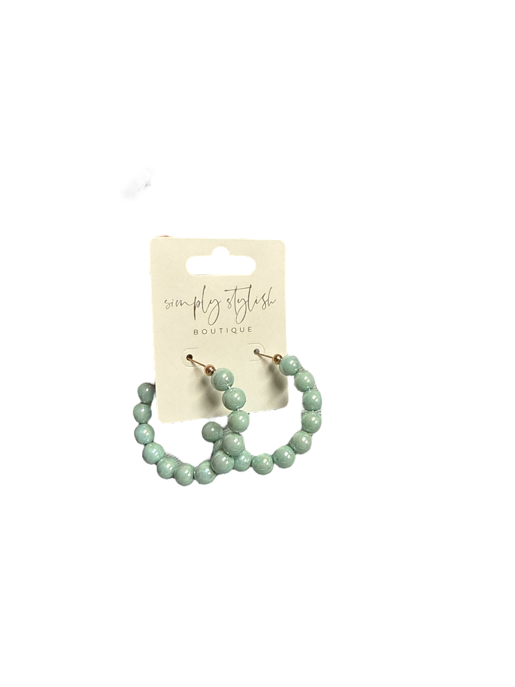 Pastel Beaded Hoops-410 Jewelry-Simply Stylish Boutique-Simply Stylish Boutique | Women’s & Kid’s Fashion | Paducah, KY