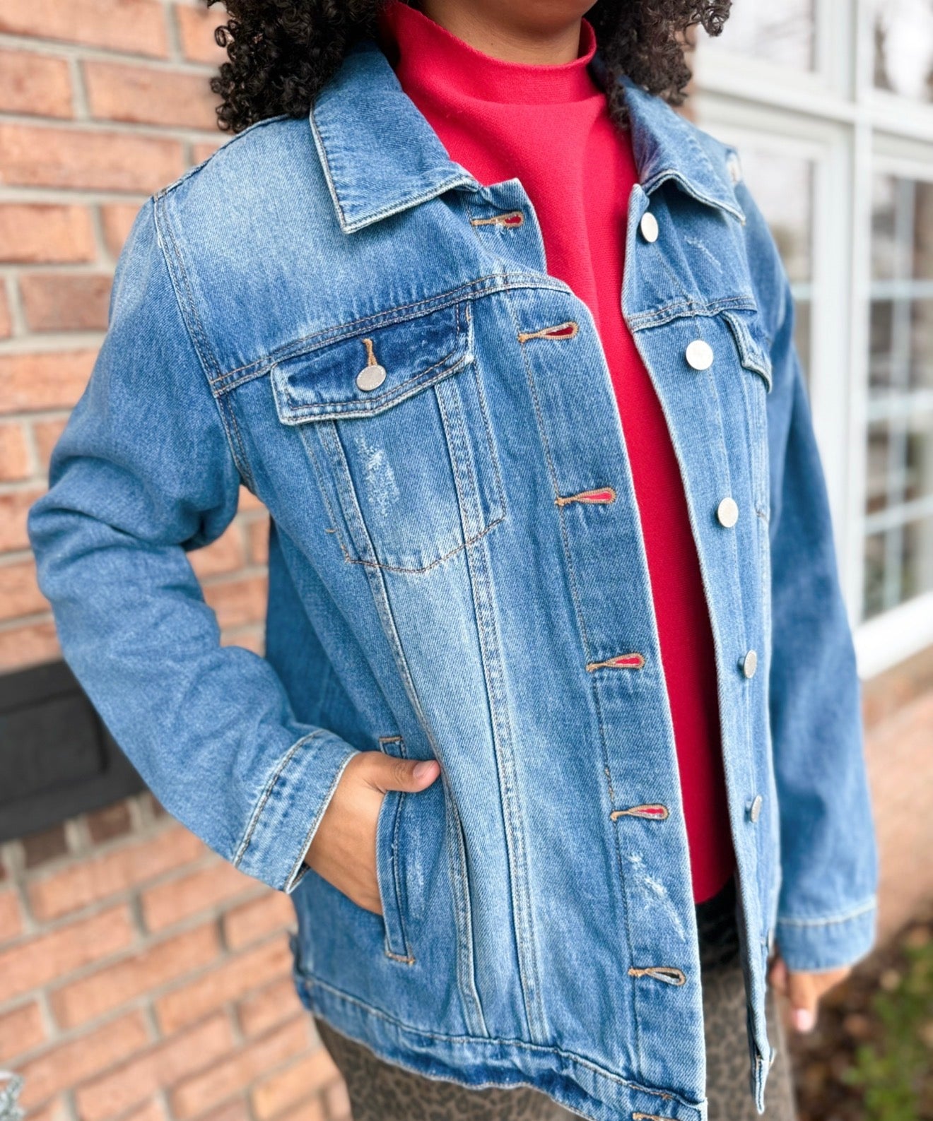 Elise Denim Jacket-150 Jackets, Blazers, & Outerwear-Simply Stylish Boutique-Simply Stylish Boutique | Women’s & Kid’s Fashion | Paducah, KY