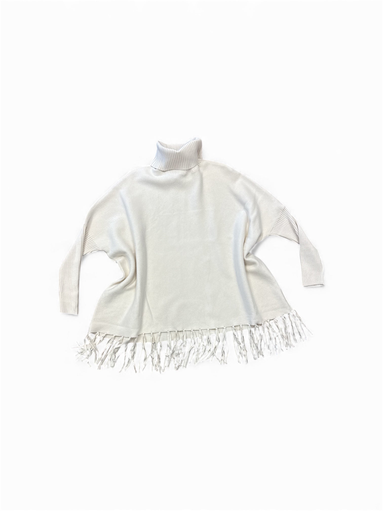Fringe Poncho Jumper-130 Dressy Tops & Blouses-Simply Stylish Boutique-Simply Stylish Boutique | Women’s & Kid’s Fashion | Paducah, KY