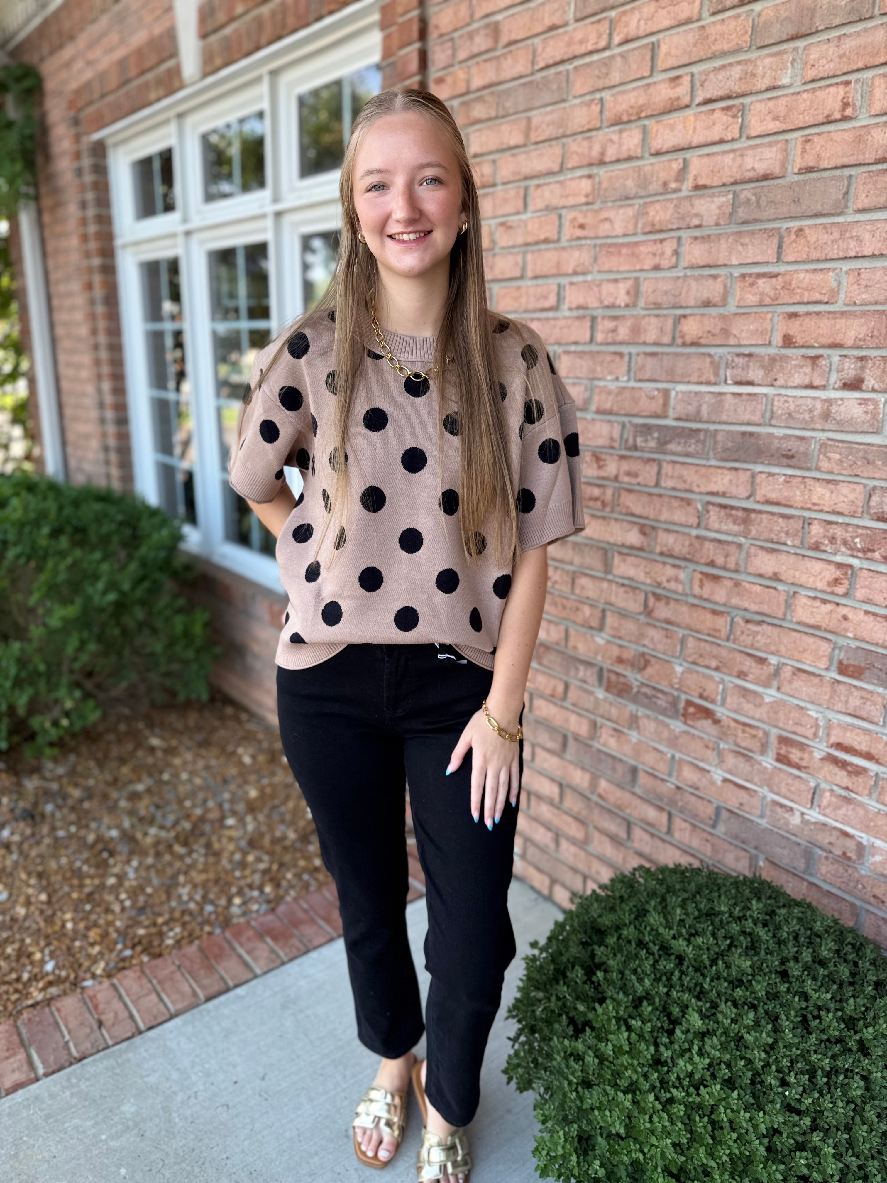 Playful Polka Dot Sweater