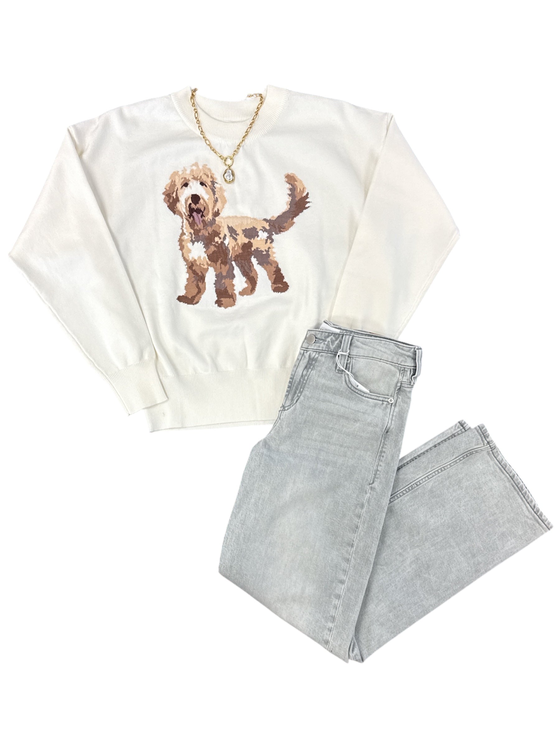 Golden Snuggles Sweater-140 Sweaters, Cardigans & Sweatshirts-Simply Stylish Boutique-Simply Stylish Boutique | Women’s & Kid’s Fashion | Paducah, KY