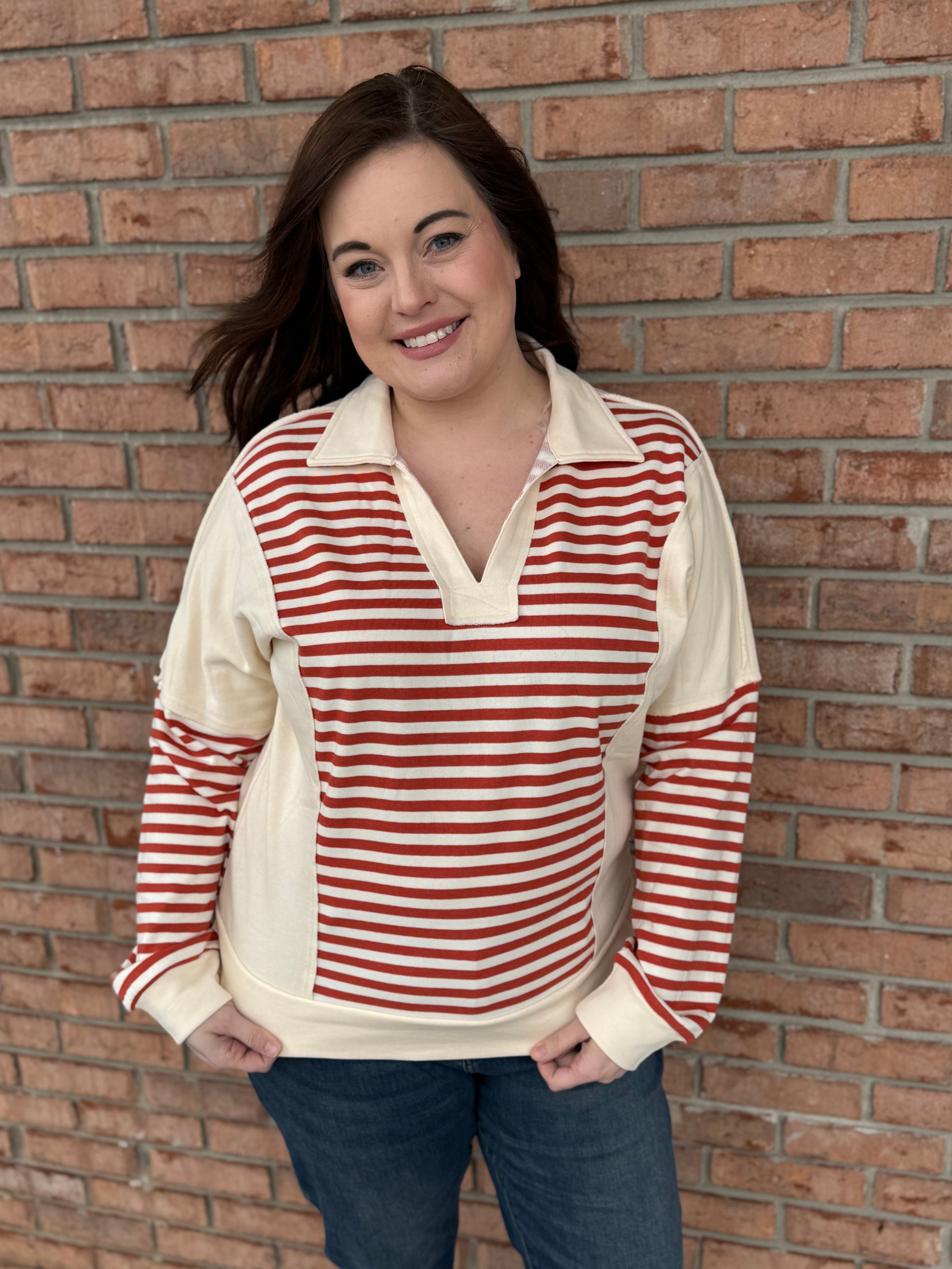 Terry Polo Top-120 Casual Tops & Tees-Simply Stylish Boutique-Simply Stylish Boutique | Women’s & Kid’s Fashion | Paducah, KY