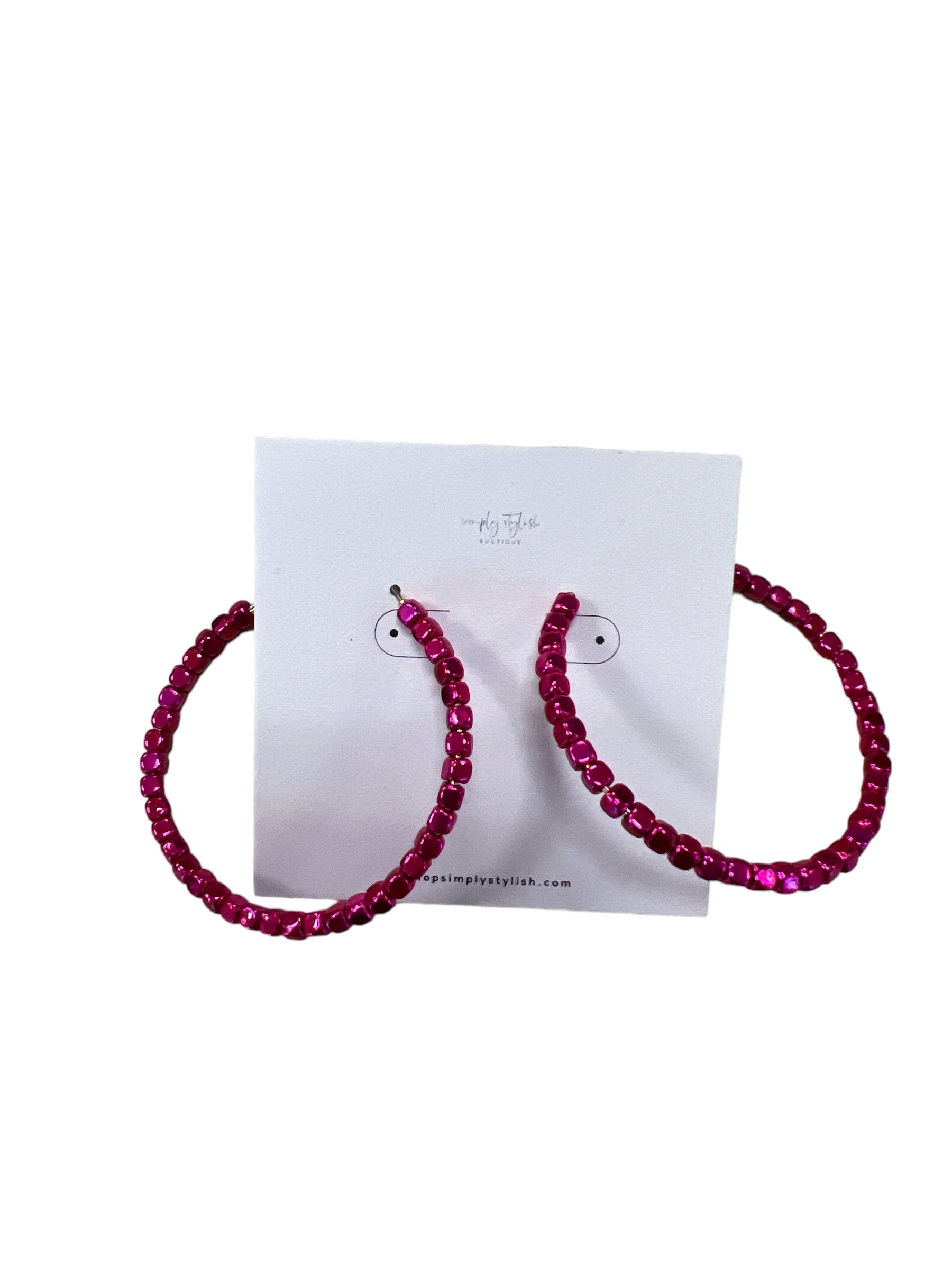 Square Bead Hoops-Simply Stylish Boutique-Simply Stylish Boutique | Women’s & Kid’s Fashion | Paducah, KY
