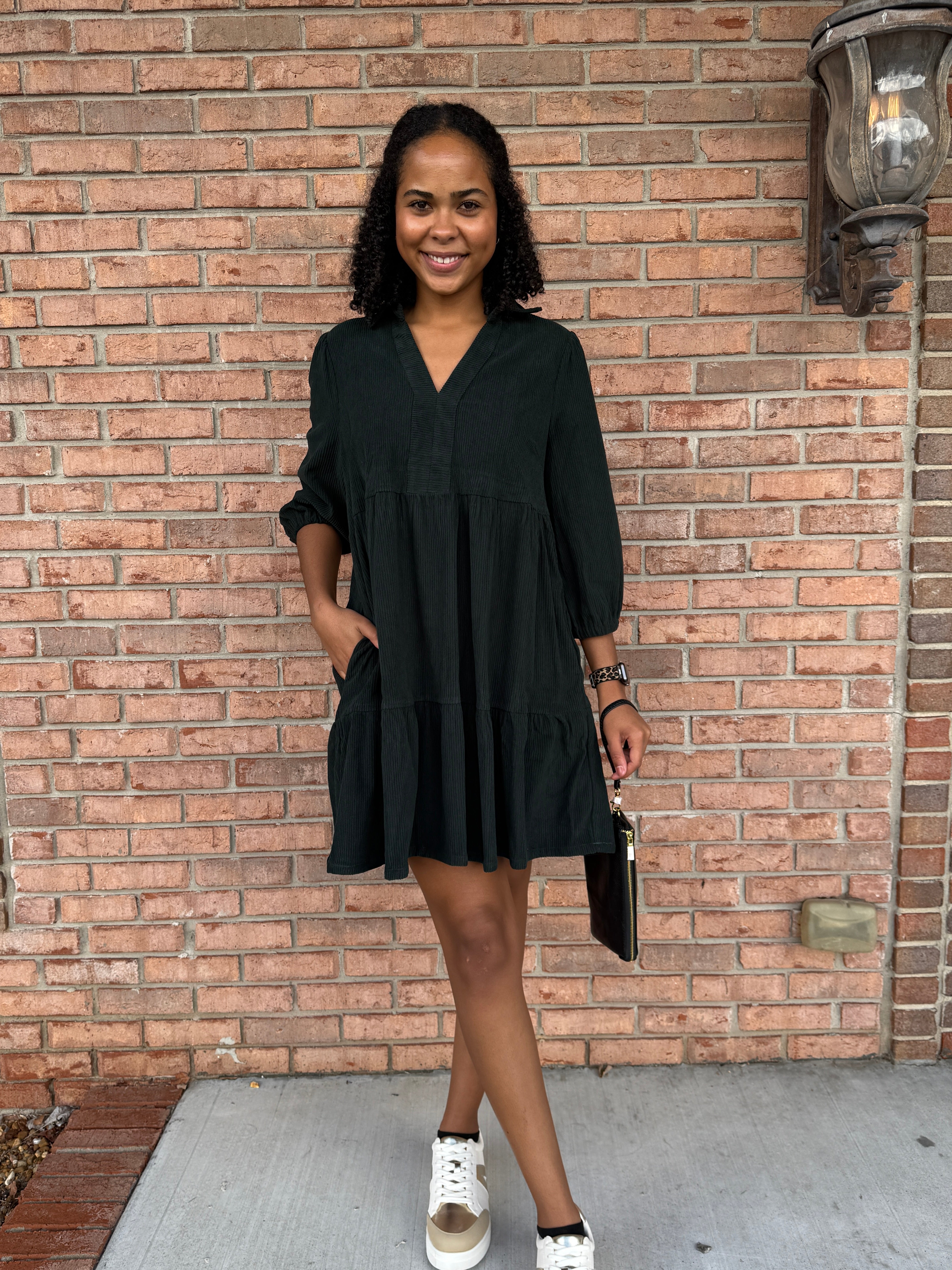 Everly Corduroy Dress-310 Dresses-Simply Stylish Boutique-Simply Stylish Boutique | Women’s & Kid’s Fashion | Paducah, KY