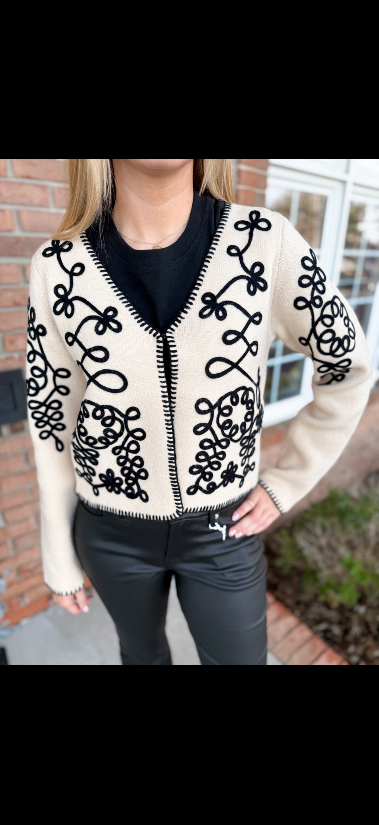 Swirl Cornelli Embr Cardigan-140 Sweaters, Cardigans & Sweatshirts-Simply Stylish Boutique-Simply Stylish Boutique | Women’s & Kid’s Fashion | Paducah, KY