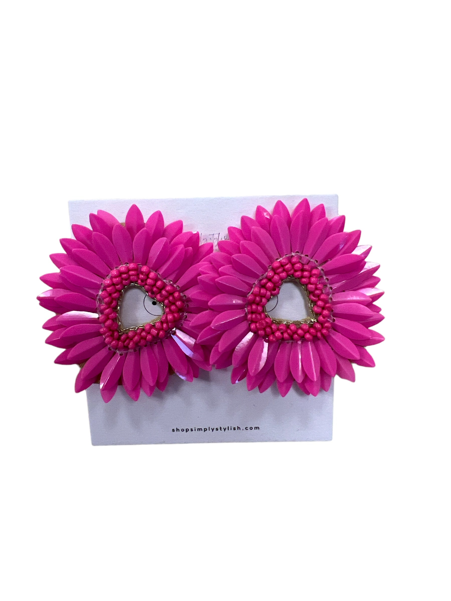 Sequin Flower Earrings-410 Jewelry-Simply Stylish Boutique-Simply Stylish Boutique | Women’s & Kid’s Fashion | Paducah, KY