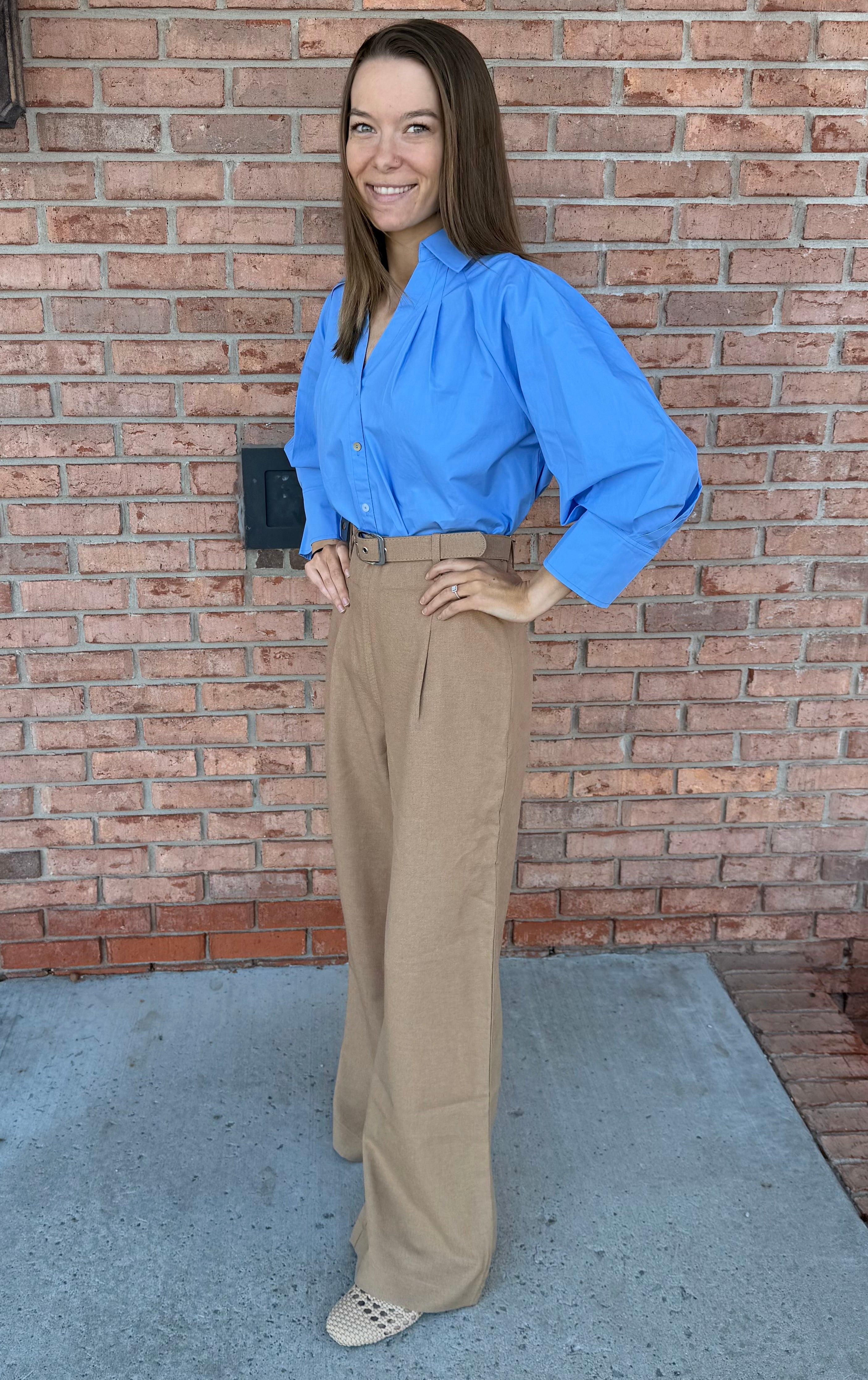 Elara Button Down Top-130 Dressy Tops & Blouses-Simply Stylish Boutique-Simply Stylish Boutique | Women’s & Kid’s Fashion | Paducah, KY
