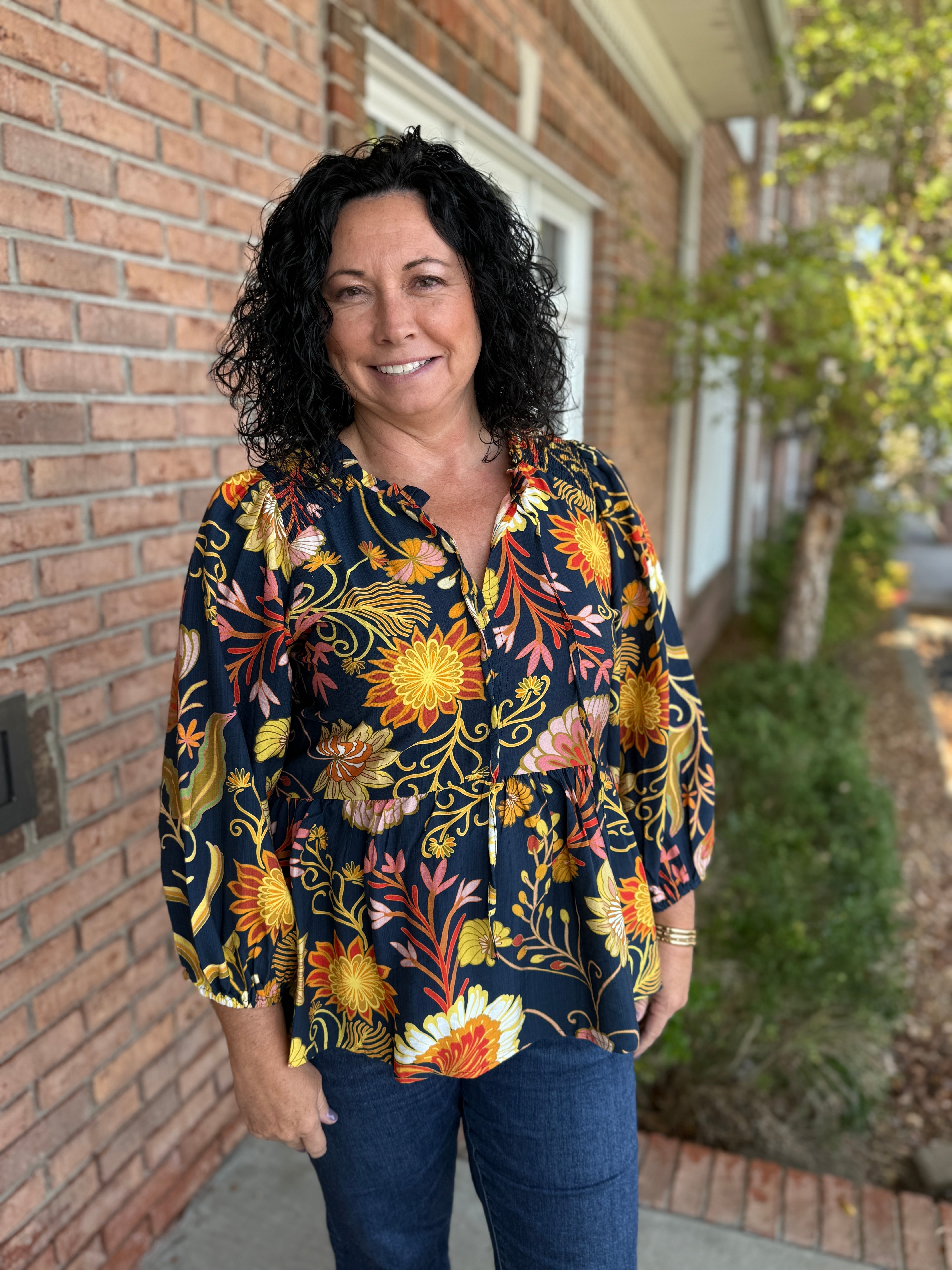 Floral Breeze Top-130 Dressy Tops & Blouses-Simply Stylish Boutique-Simply Stylish Boutique | Women’s & Kid’s Fashion | Paducah, KY