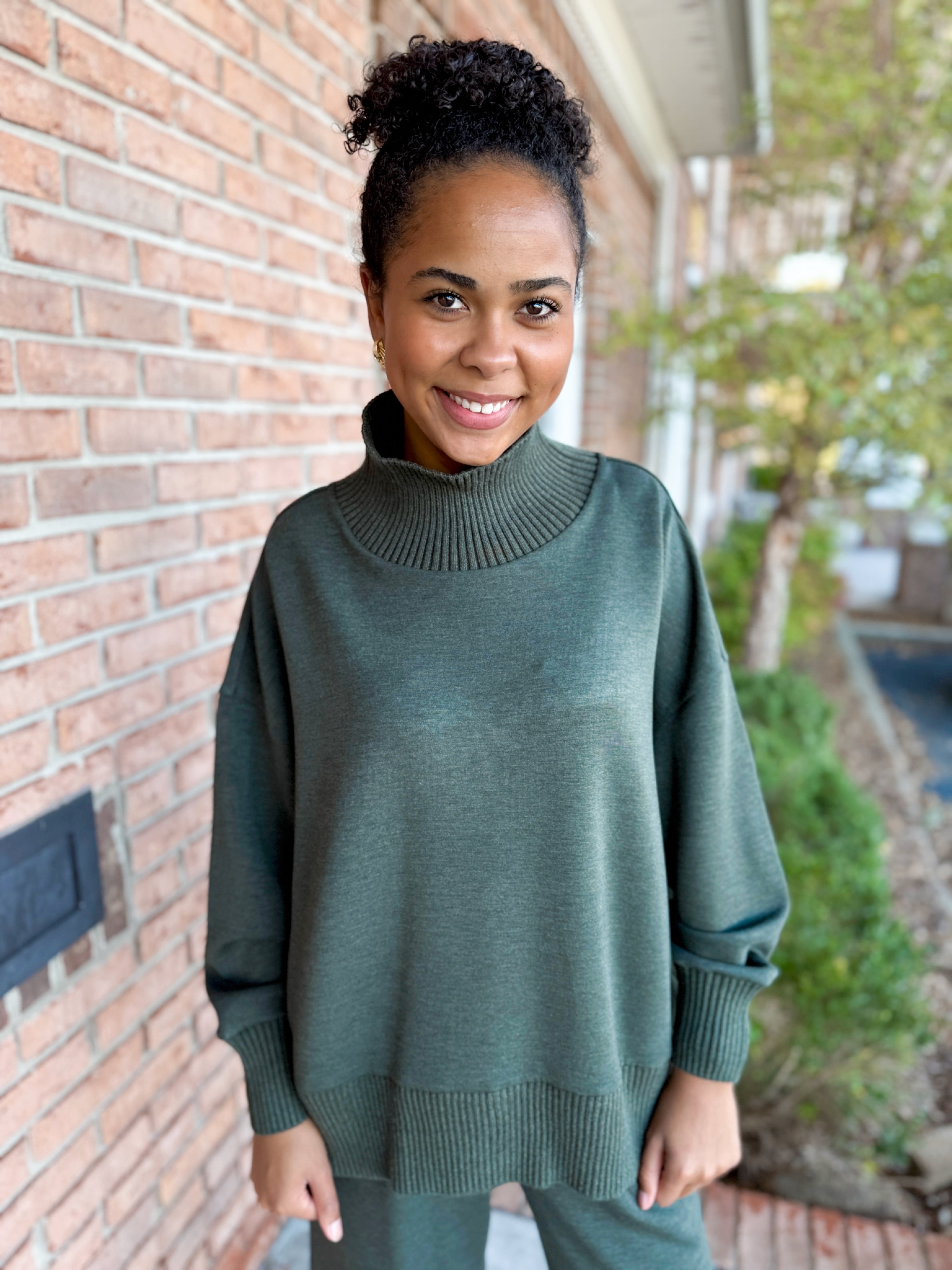 Barker High Neck Sweat-140 Sweaters, Cardigans & Sweatshirts-Simply Stylish boutique-Simply Stylish Boutique | Women’s & Kid’s Fashion | Paducah, KY