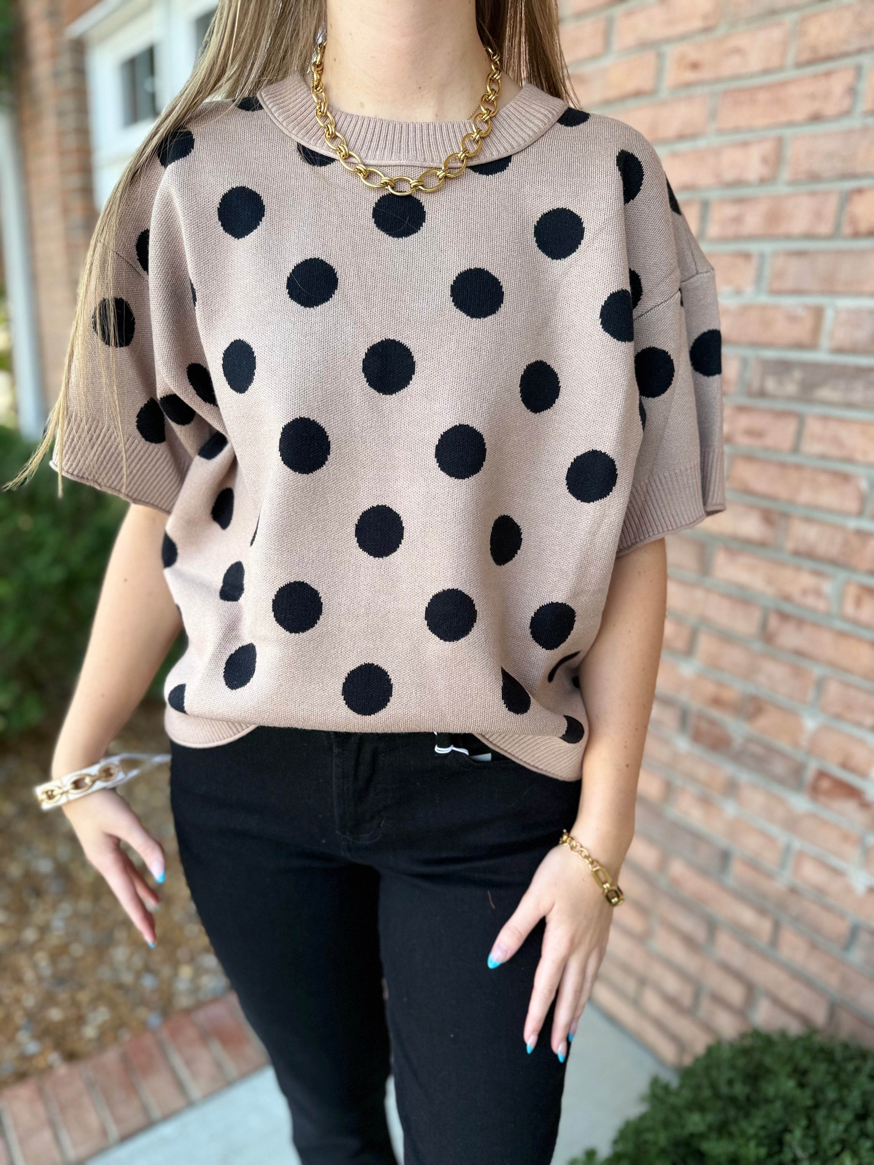 Playful Polka Dot Sweater
