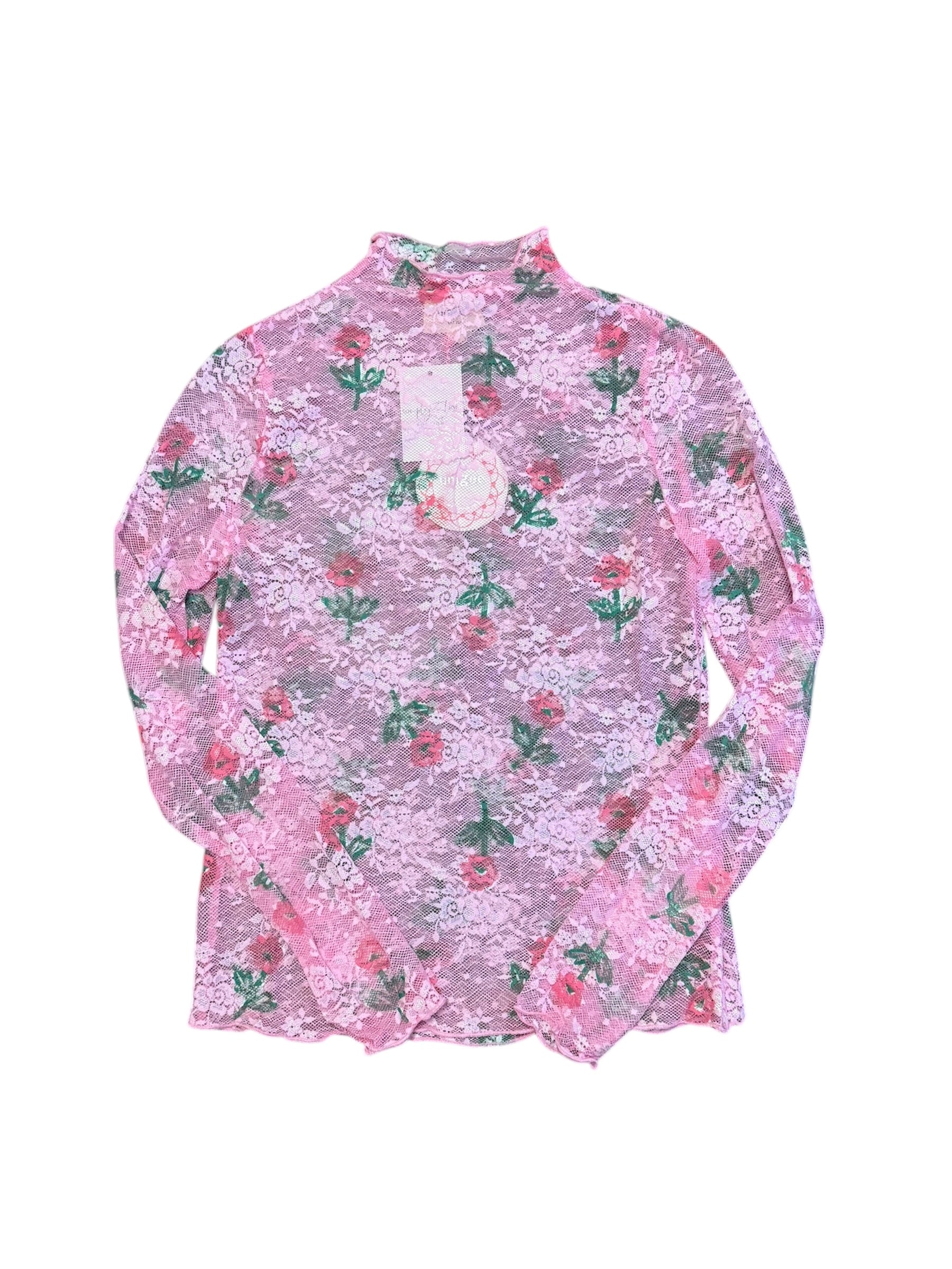 Bloom Lace Mesh Top-120 Casual Tops & Tees-Simply Stylish Boutique-Simply Stylish Boutique | Women’s & Kid’s Fashion | Paducah, KY