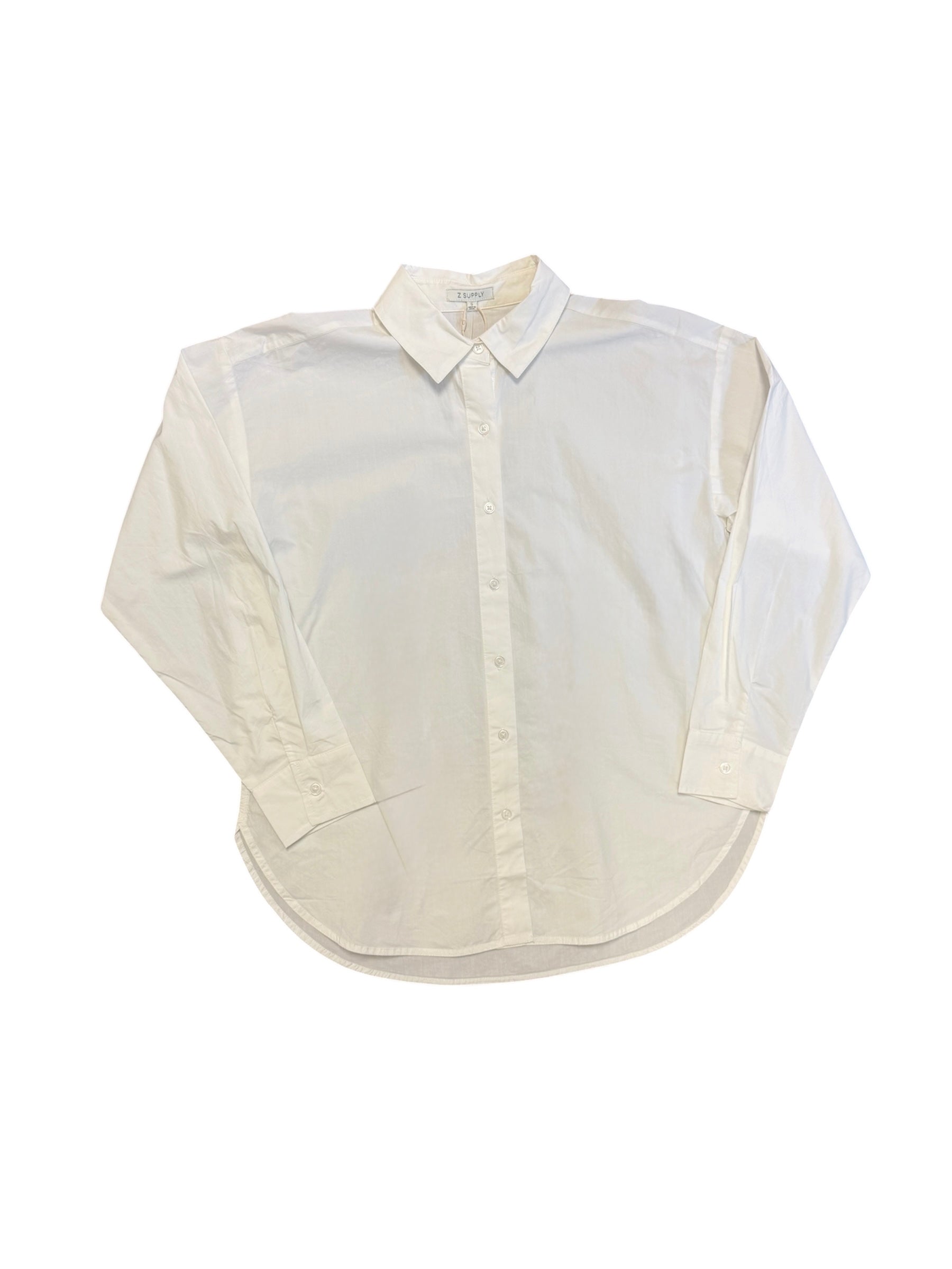 Elevated Poplin Button Up Top-130 Dressy Tops & Blouses-Simply Stylish Boutique-Simply Stylish Boutique | Women’s & Kid’s Fashion | Paducah, KY