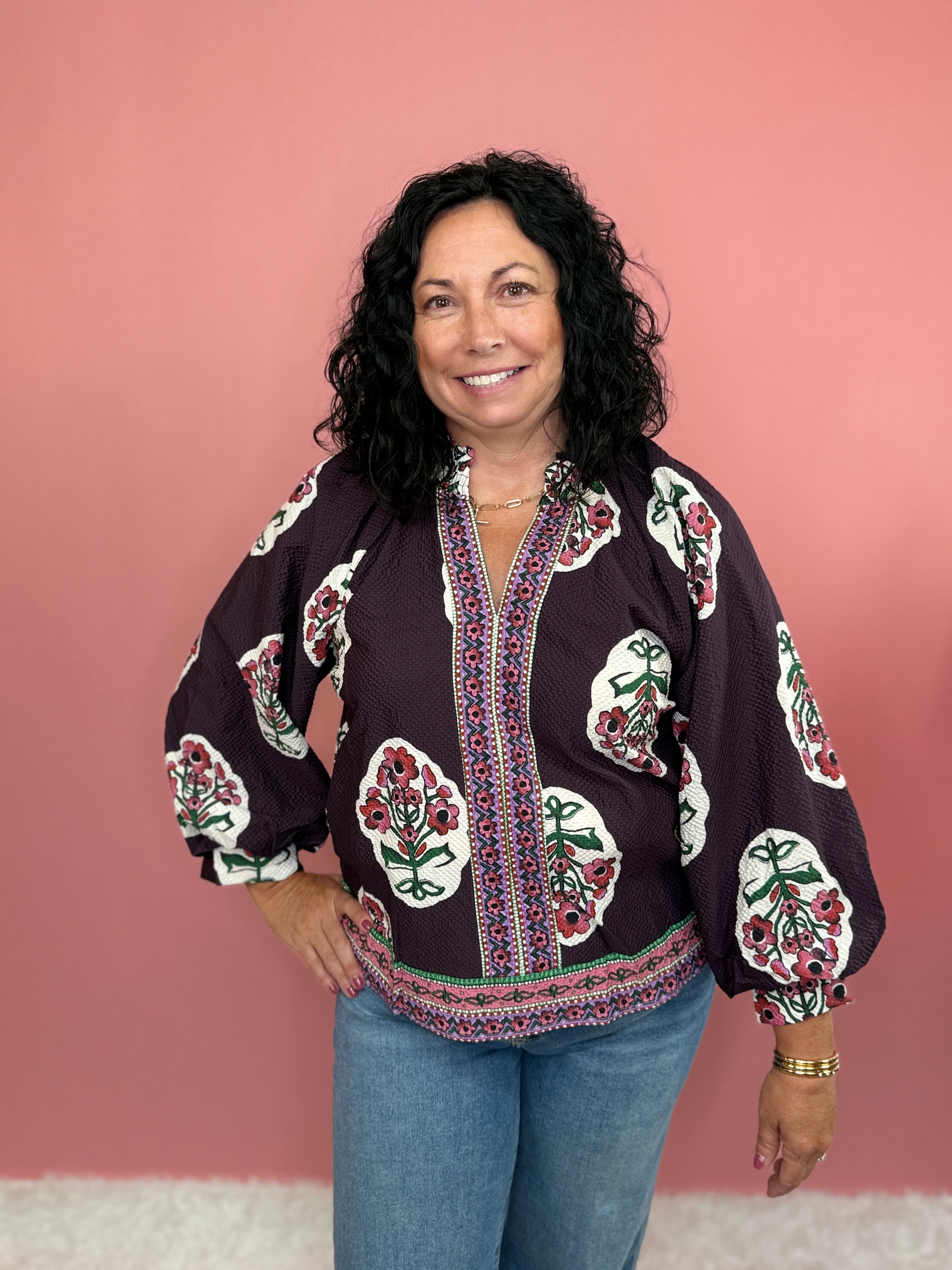 Orchid Grove Top-130 Dressy Tops & Blouses-Simply Stylish Boutique-Simply Stylish Boutique | Women’s & Kid’s Fashion | Paducah, KY