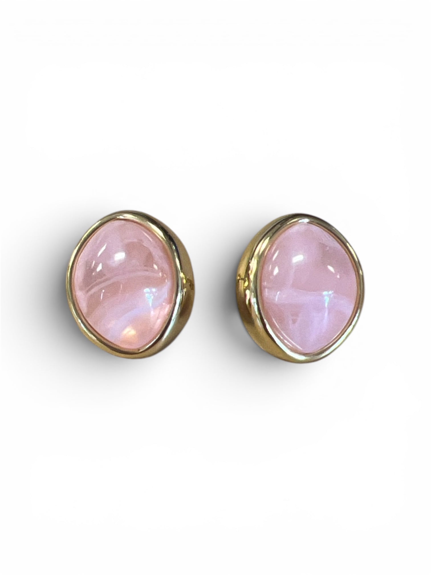 Gilded Marble Stud Earring