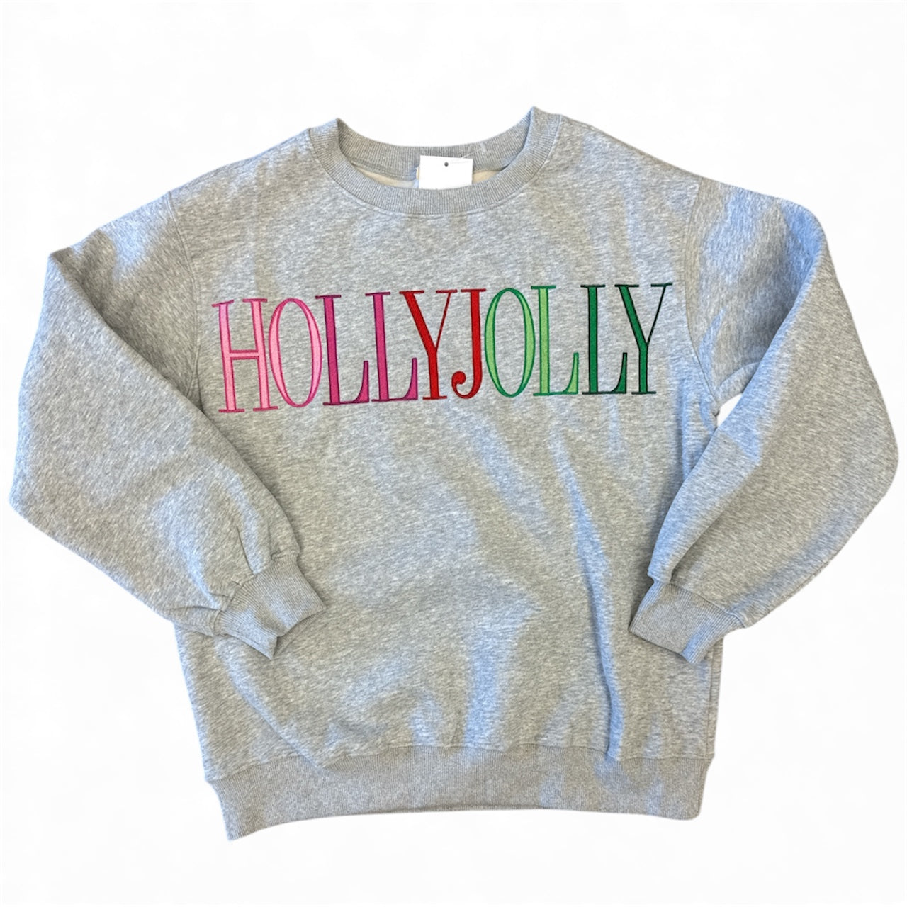Holly Jolly Sweatshirt-140 Sweaters, Cardigans & Sweatshirts-Simply Stylish Boutique-Simply Stylish Boutique | Women’s & Kid’s Fashion | Paducah, KY