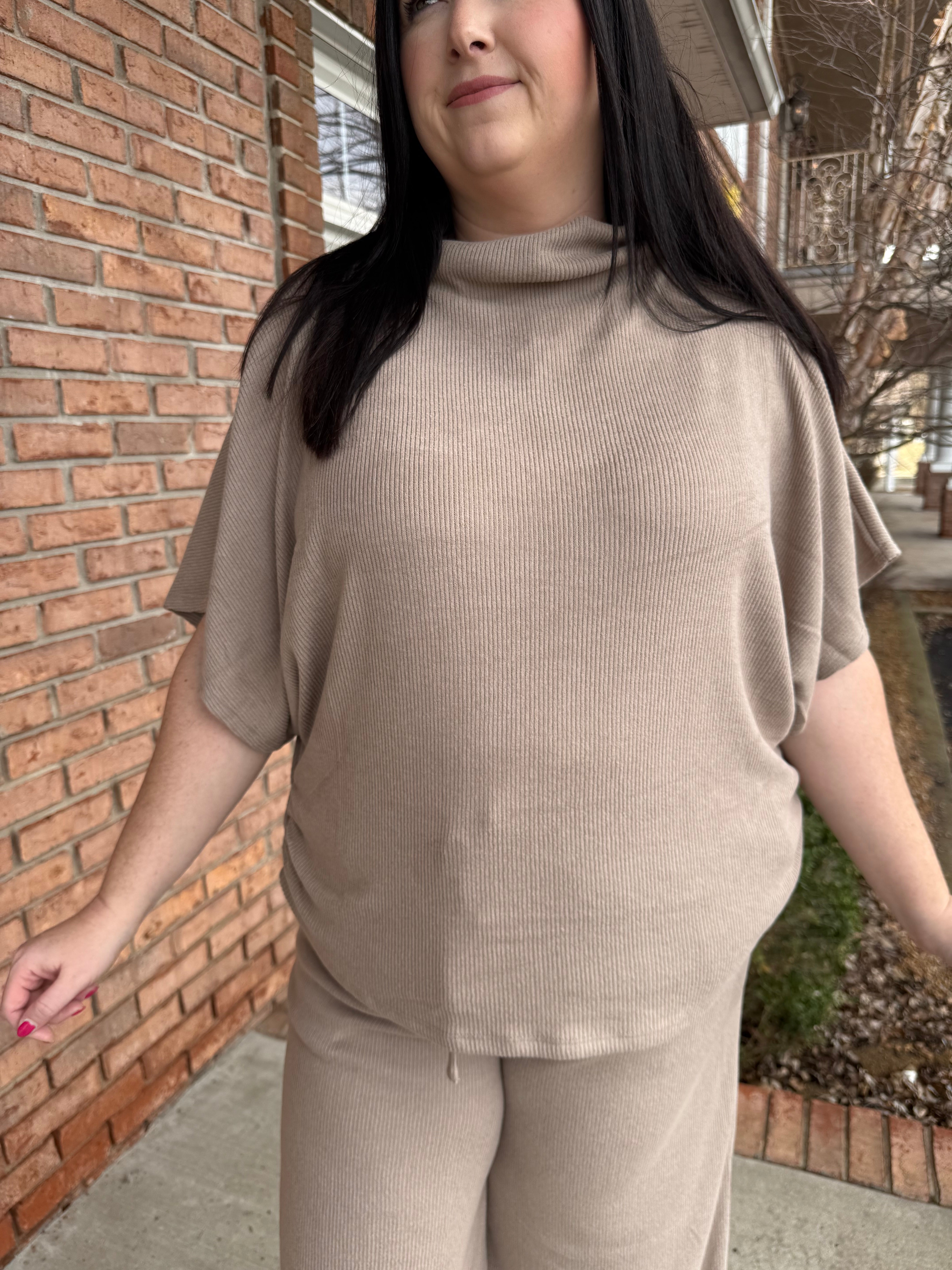 Soft Touch Side Ruched Top-120 Casual Tops & Tees-Simply Stylish Boutique-Simply Stylish Boutique | Women’s & Kid’s Fashion | Paducah, KY