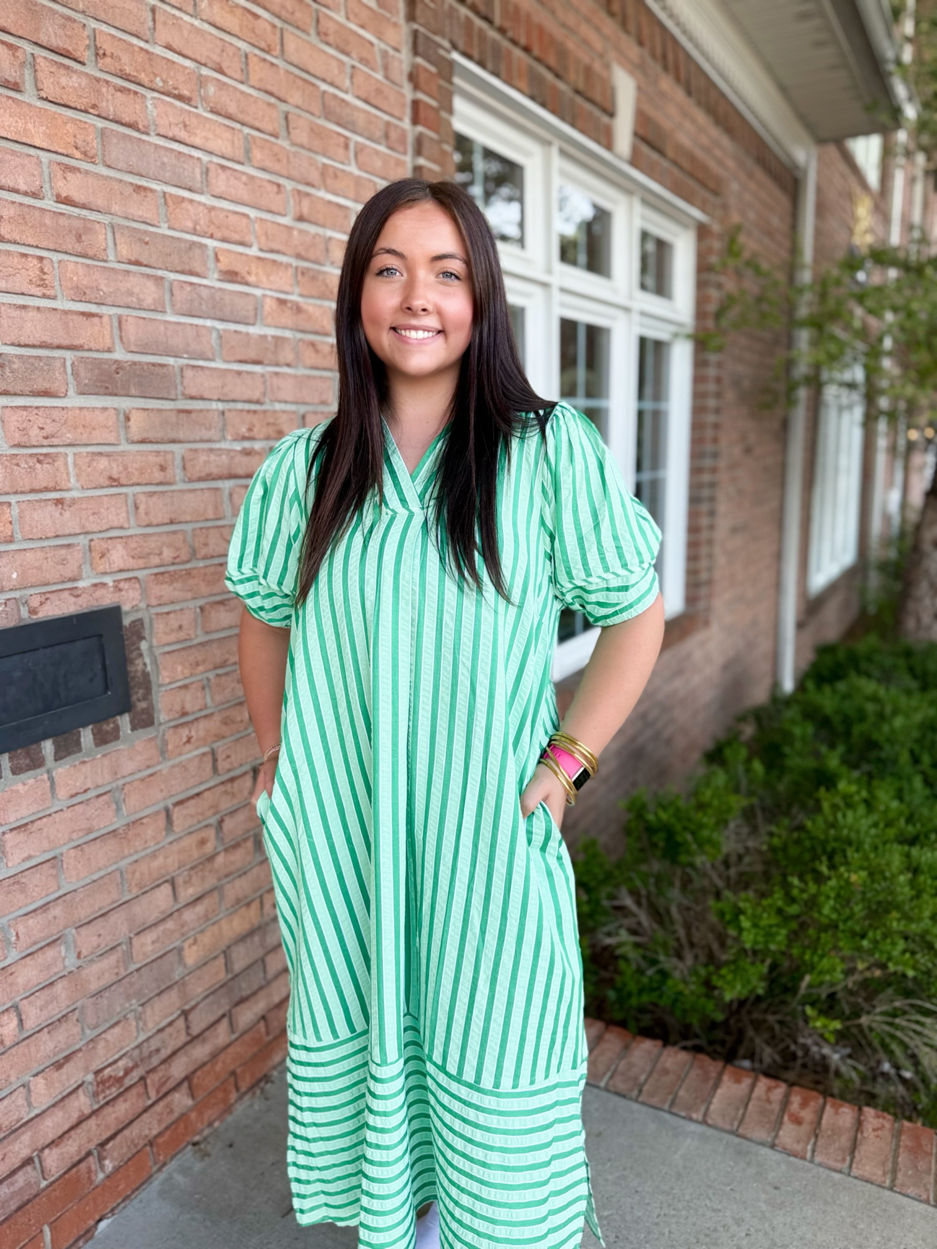 Savannah Stripe Midi Dress