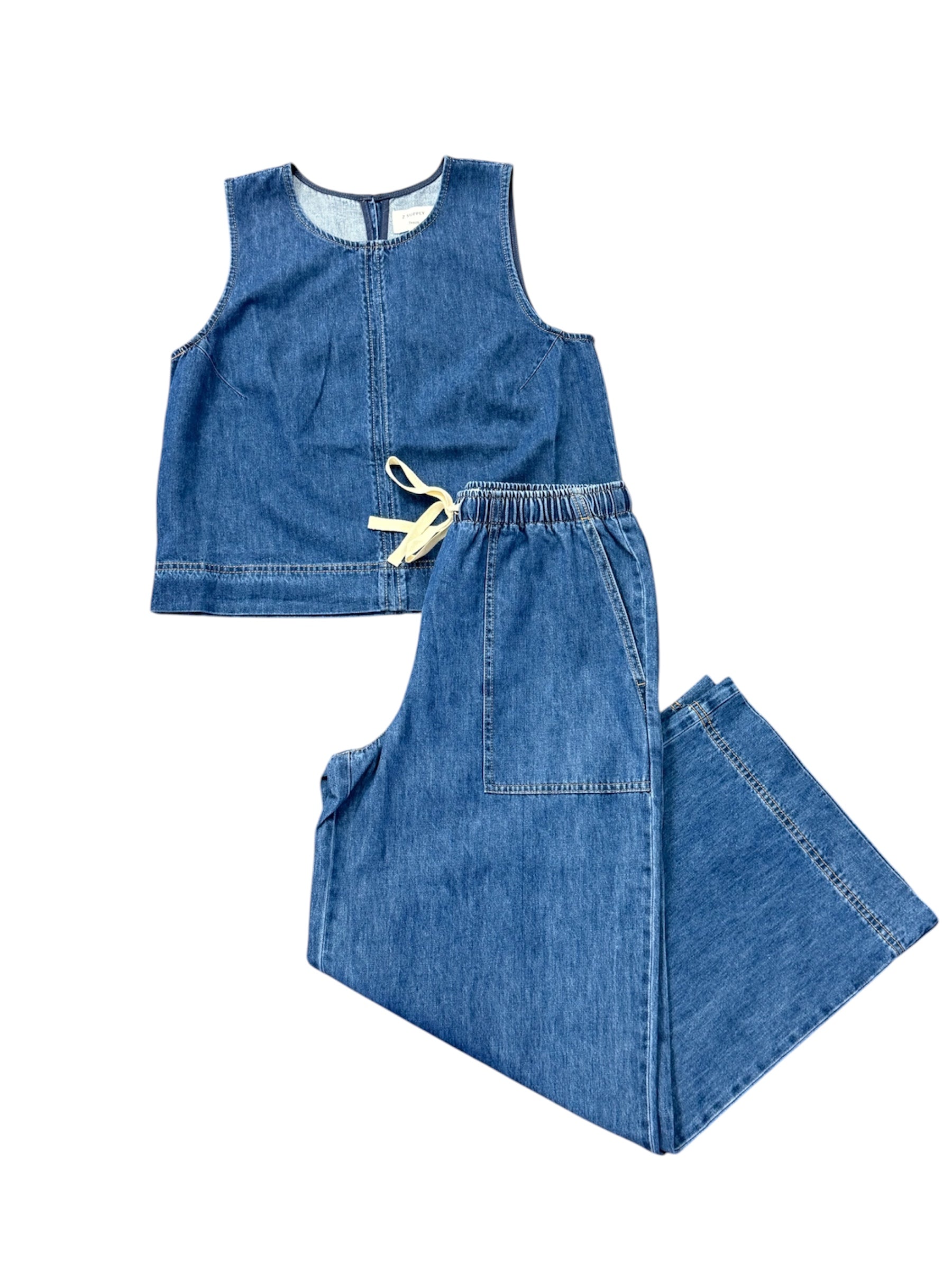 Sun Seeker Denim Tank-130 Dressy Tops & Blouses-Simply Stylish Boutique-Simply Stylish Boutique | Women’s & Kid’s Fashion | Paducah, KY