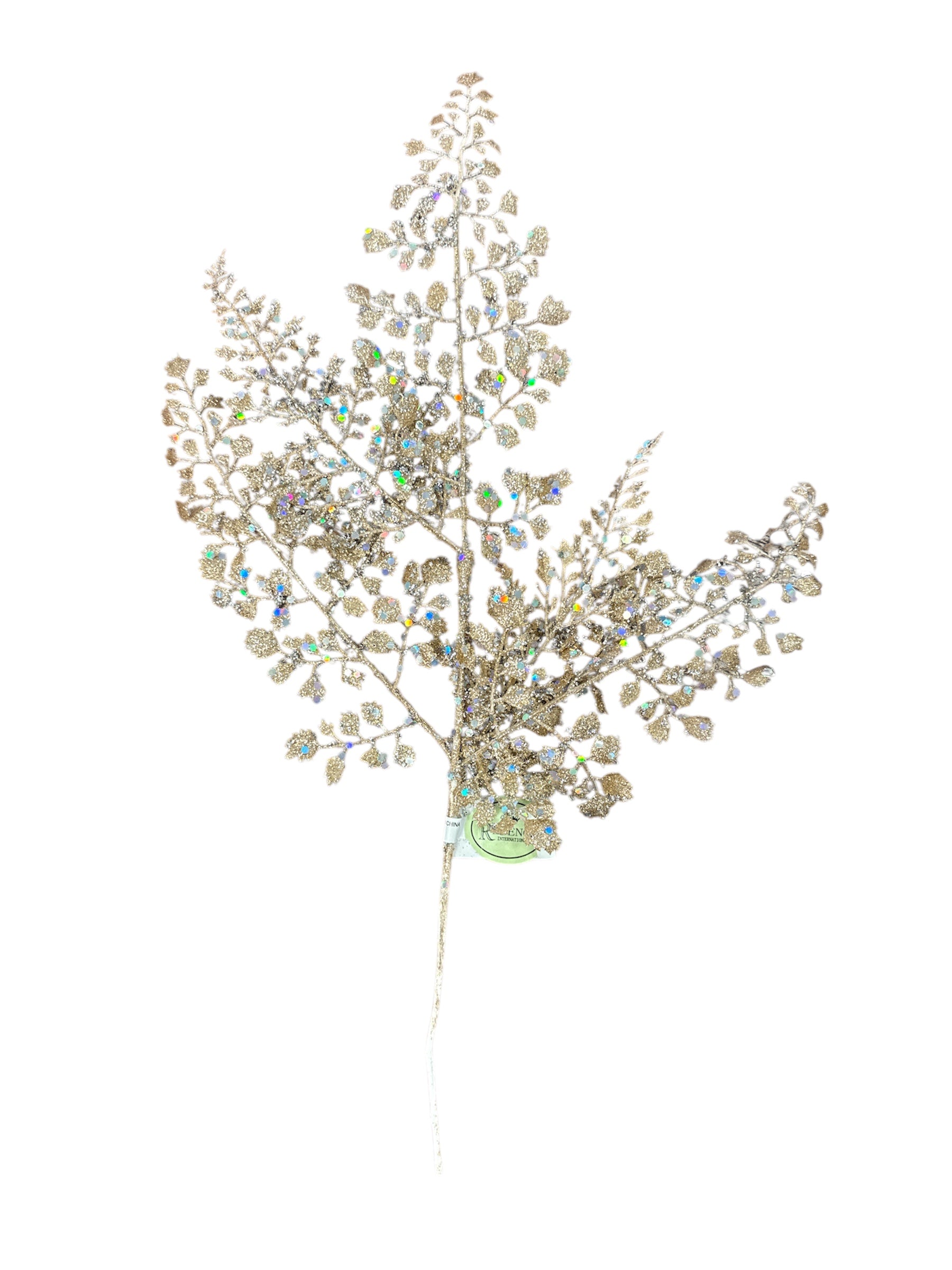 18" Glitter Sequin Leaf Spray-540 Holiday/Seasonal-Simply Stylish Boutique-Simply Stylish Boutique | Women’s & Kid’s Fashion | Paducah, KY