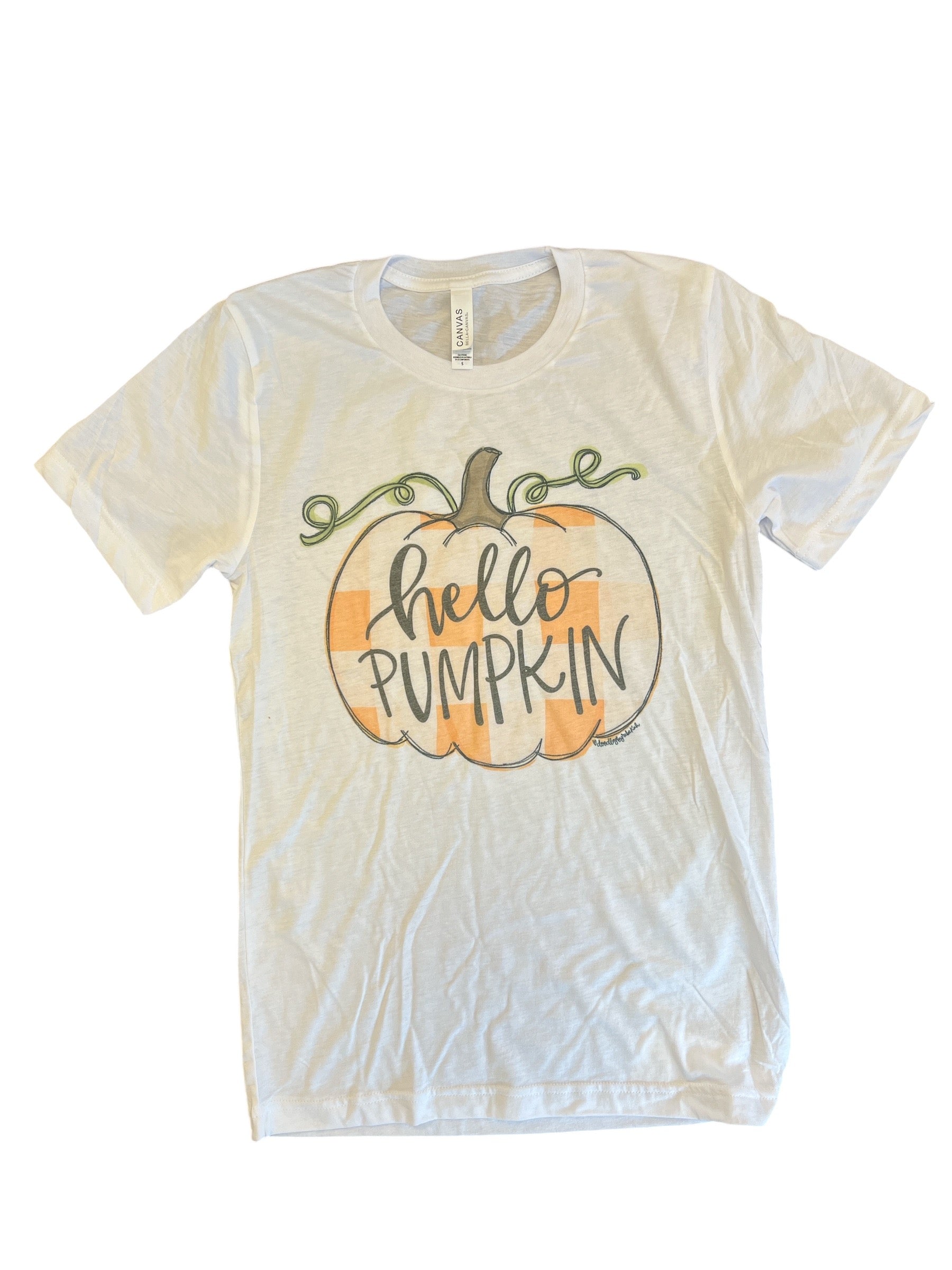 Hello Pumpkin - Tee-110 Graphic Tee-Doodles by Rebekah-Simply Stylish Boutique | Women’s & Kid’s Fashion | Paducah, KY