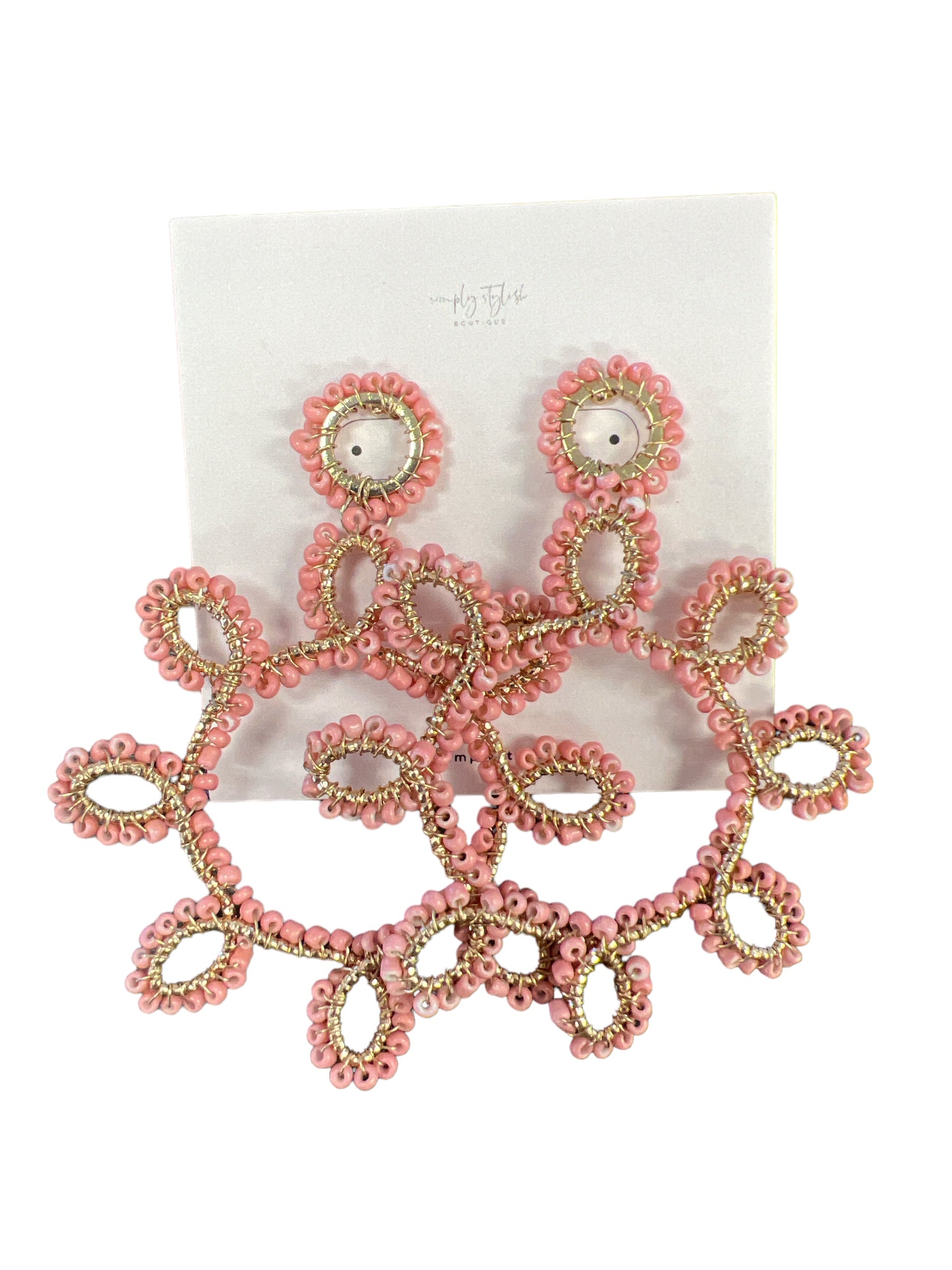 Bead Line Flower Earring-410 Jewelry-Simply Stylish Boutique-Simply Stylish Boutique | Women’s & Kid’s Fashion | Paducah, KY