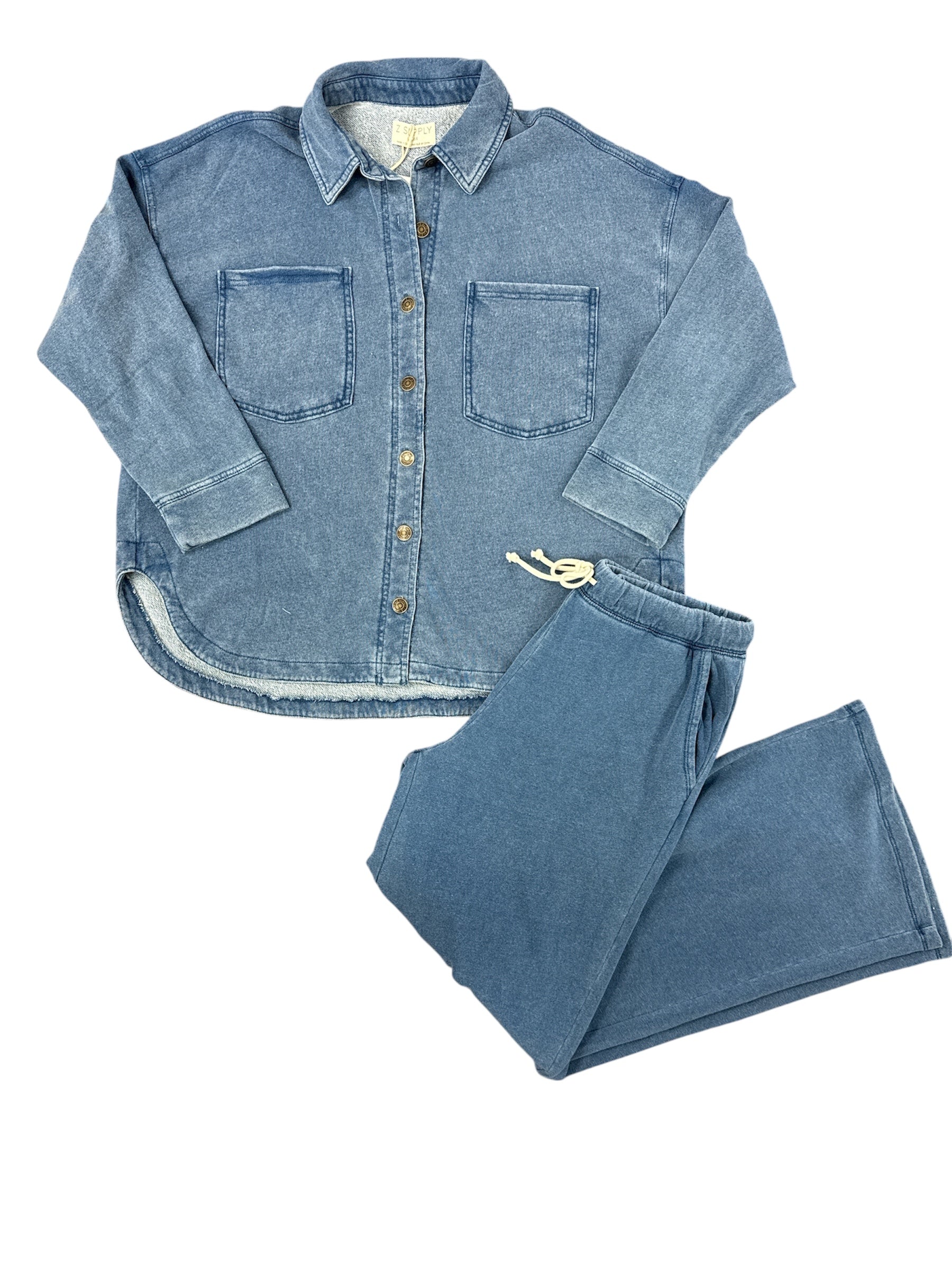 All Day Knit Denim Jacket-120 Casual Tops & Tees-Simply Stylish Boutique-Simply Stylish Boutique | Women’s & Kid’s Fashion | Paducah, KY