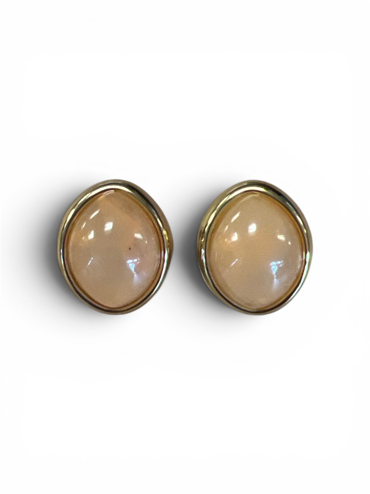 Gilded Marble Stud Earring