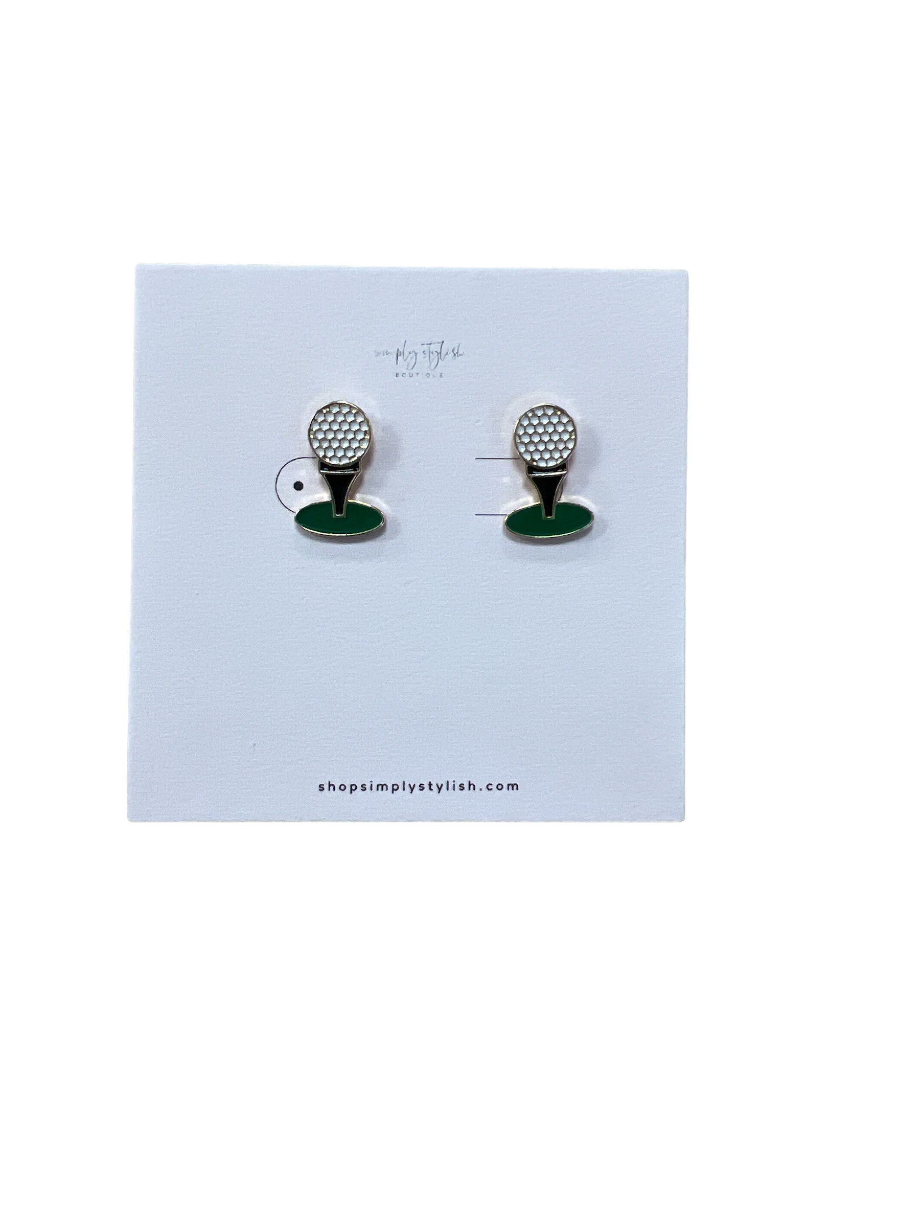 Golf Stud Earring-410 Jewelry-Simply Stylish Boutique-Simply Stylish Boutique | Women’s & Kid’s Fashion | Paducah, KY