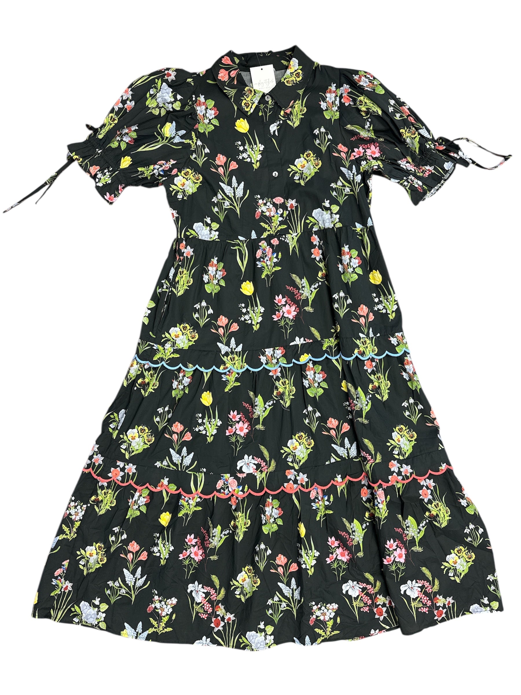 Botanica Scallop Dress-310 Dresses-Simply Stylish Boutique-Simply Stylish Boutique | Women’s & Kid’s Fashion | Paducah, KY