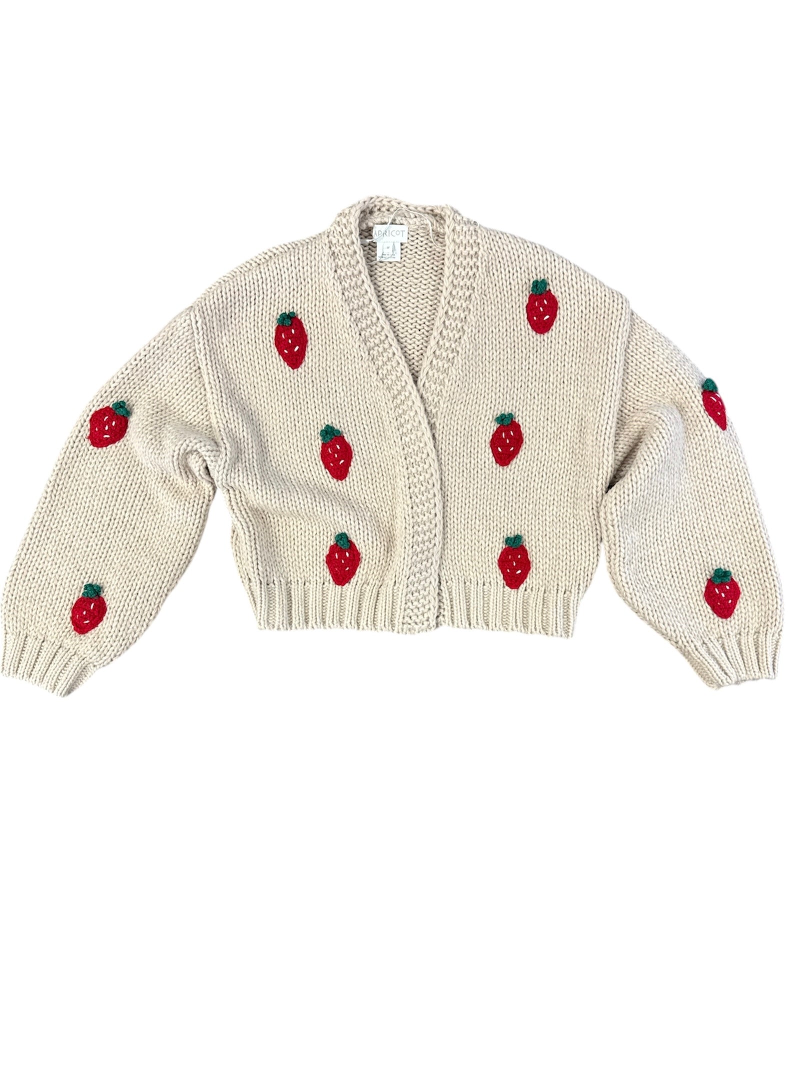 Strawberry Chunky Knit Cardigan-140 Sweaters, Cardigans & Sweatshirts-Simply Stylish Boutique-Simply Stylish Boutique | Women’s & Kid’s Fashion | Paducah, KY