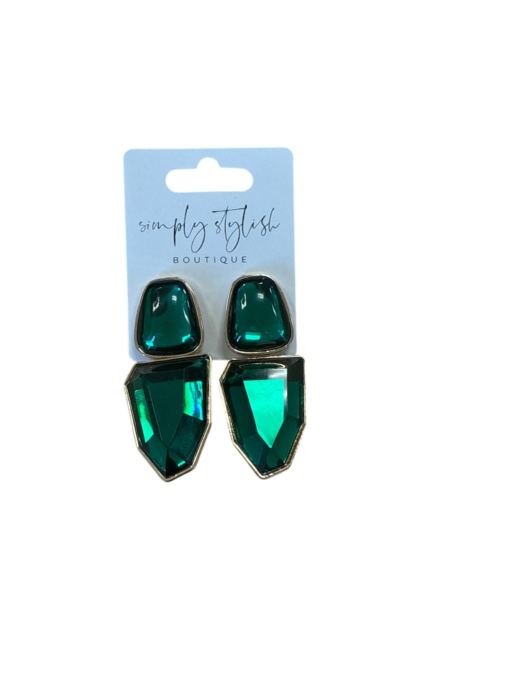 Emerald Dangle Earring-410 Jewelry-Simply Stylish Boutique-Simply Stylish Boutique | Women’s & Kid’s Fashion | Paducah, KY