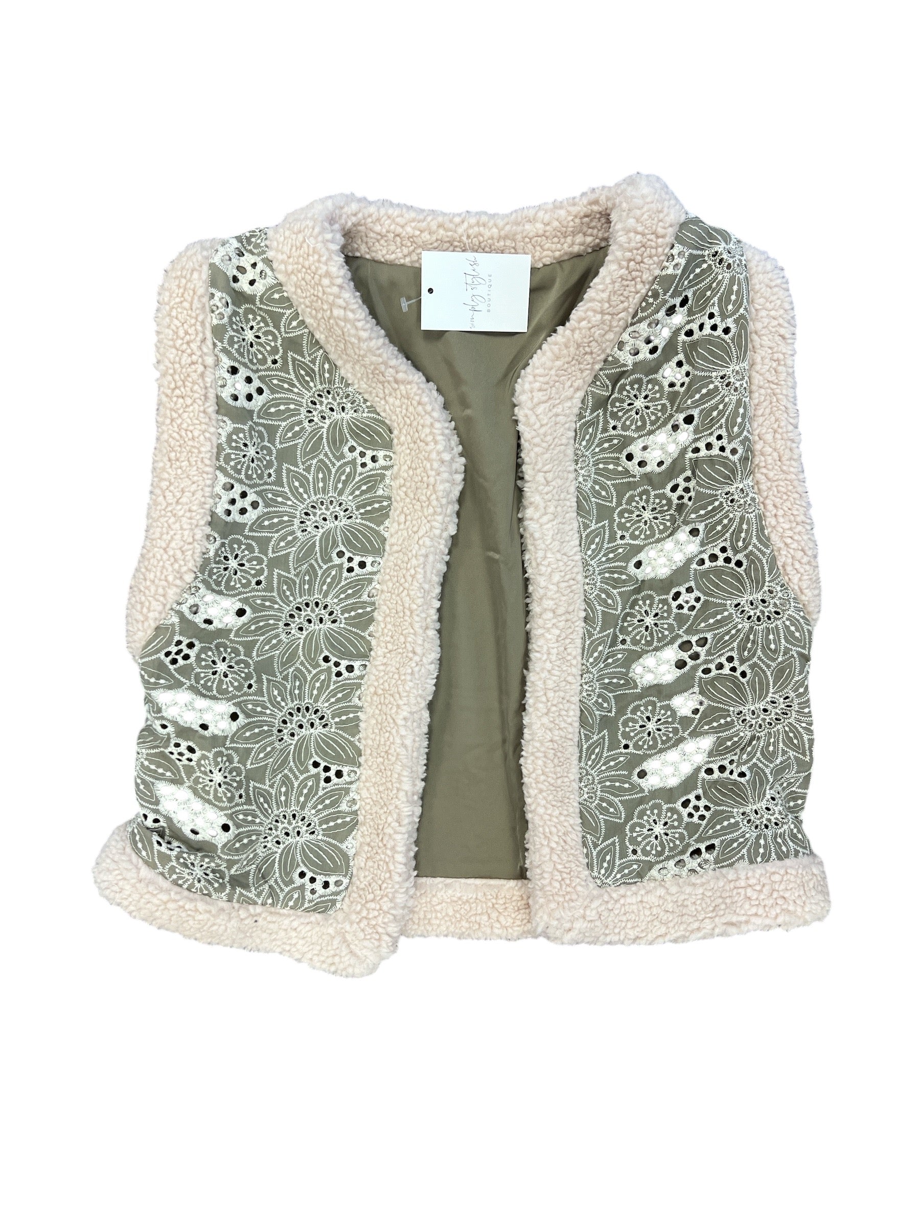 Carlin Fur Trimmed Vest-150 Jackets, Blazers, & Outerwear-See and Be Seen-Simply Stylish Boutique | Women’s & Kid’s Fashion | Paducah, KY