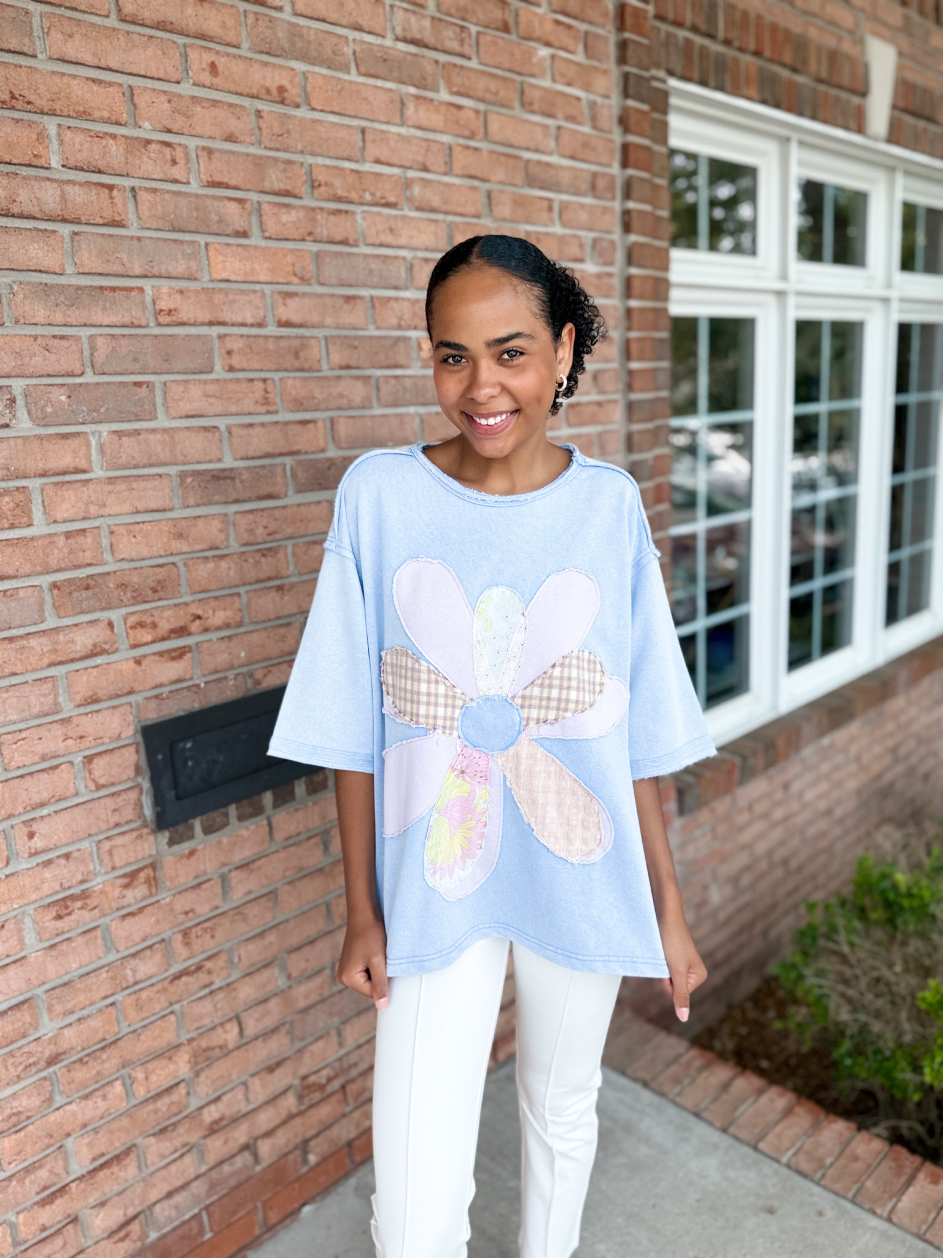 Flower Patch Tunic-120 Casual Tops & Tees-Simply Stylish Boutique-Simply Stylish Boutique | Women’s & Kid’s Fashion | Paducah, KY