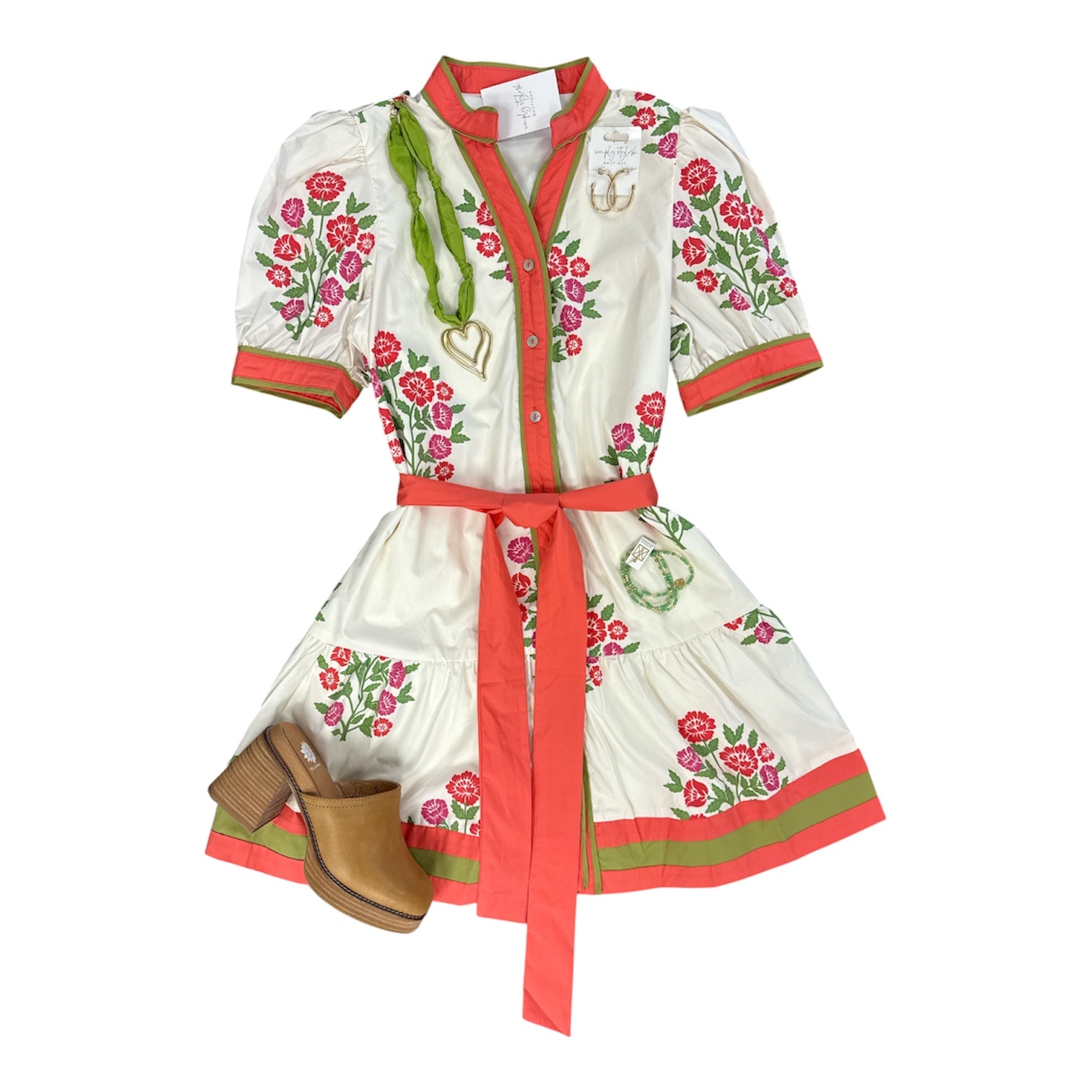 Coral Bloom Dress