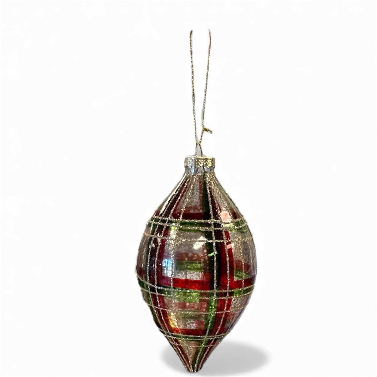 Plaid Finial Ornament-540 Holiday/Seasonal-Simply Stylish Boutique-Simply Stylish Boutique | Women’s & Kid’s Fashion | Paducah, KY