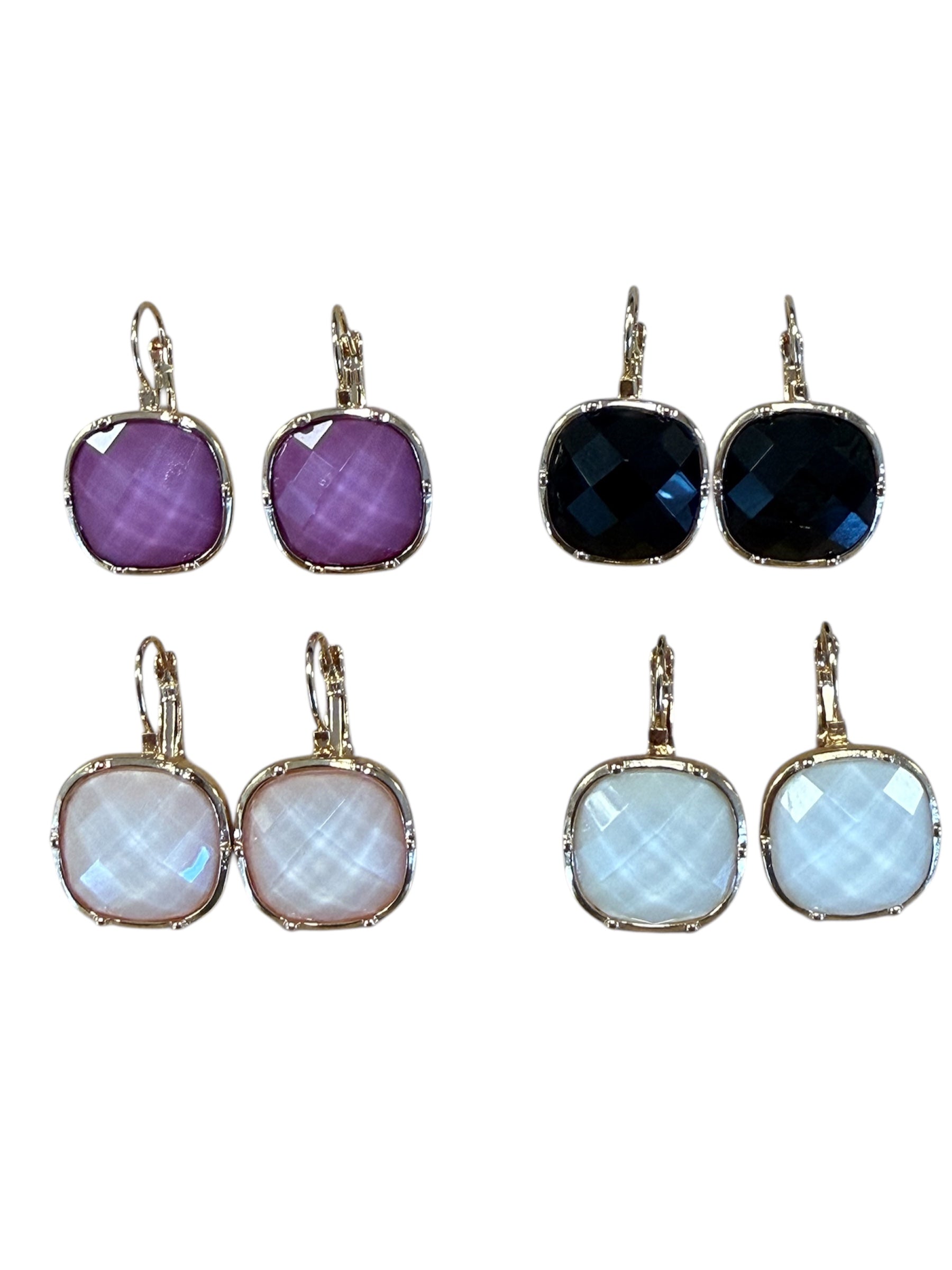 Faceted Stone Earrings-410 Jewelry-Simply Stylish Boutique-Simply Stylish Boutique | Women’s & Kid’s Fashion | Paducah, KY