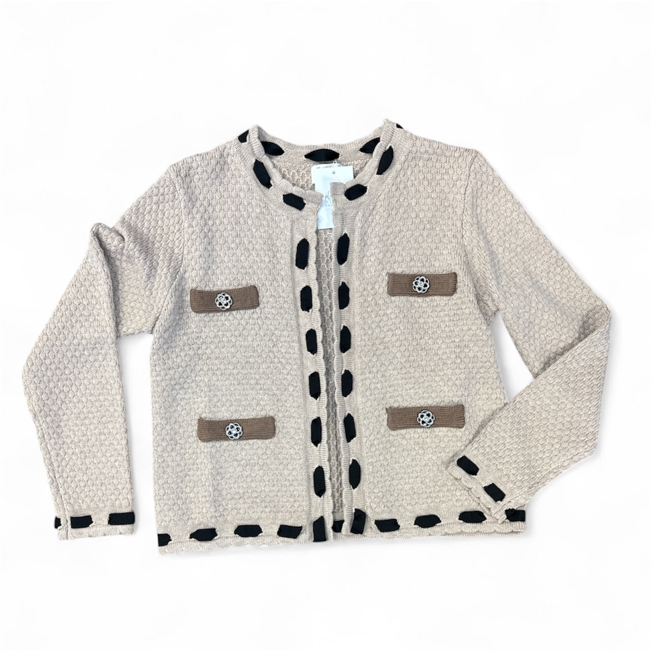 Latte Luxe Trimmed Cardigan-140 Sweaters, Cardigans & Sweatshirts-Simply Stylish Boutique-Simply Stylish Boutique | Women’s & Kid’s Fashion | Paducah, KY