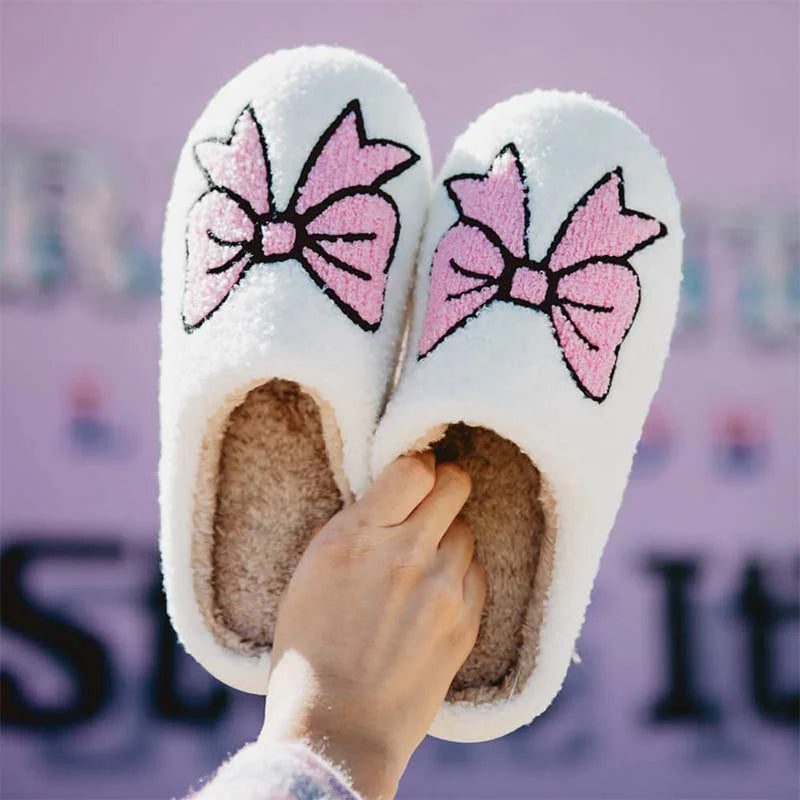 Pink Bow Slippers-330 Intimates, Loungewear & PJs-katydid-Simply Stylish Boutique | Women’s & Kid’s Fashion | Paducah, KY