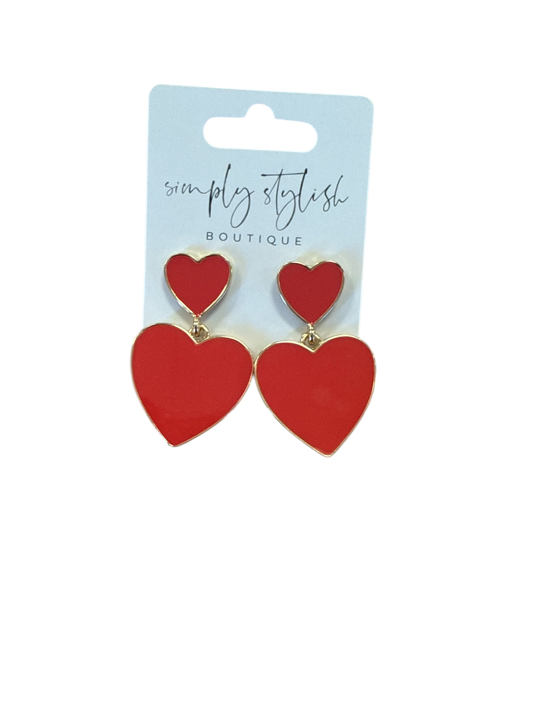 Heart Drop Earring-410 Jewelry-Simply Stylish Boutique-Simply Stylish Boutique | Women’s & Kid’s Fashion | Paducah, KY