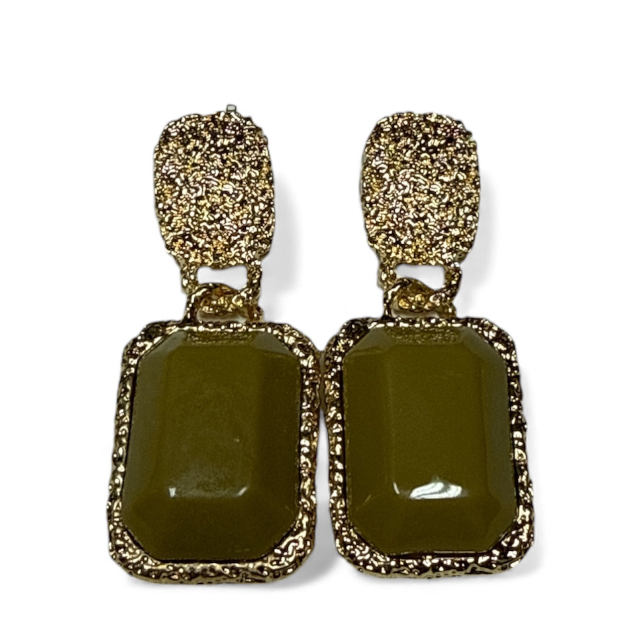 Octagon Stone Earring-410 Jewelry-Simply Stylish Boutique-Simply Stylish Boutique | Women’s & Kid’s Fashion | Paducah, KY