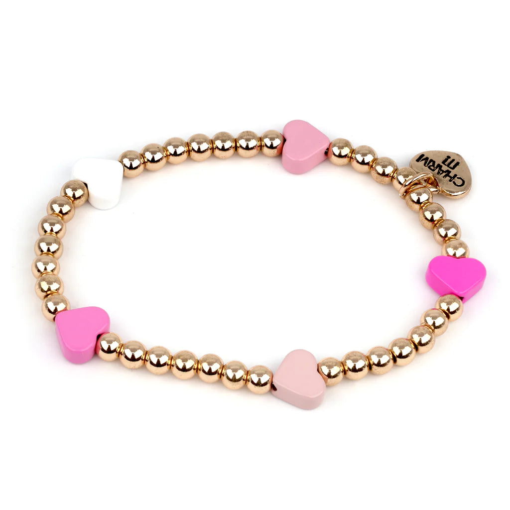 Kids Gold Bead Heart Bracelet-520 Baby & Kids Gifts-Simply Stylish Boutique-Simply Stylish Boutique | Women’s & Kid’s Fashion | Paducah, KY