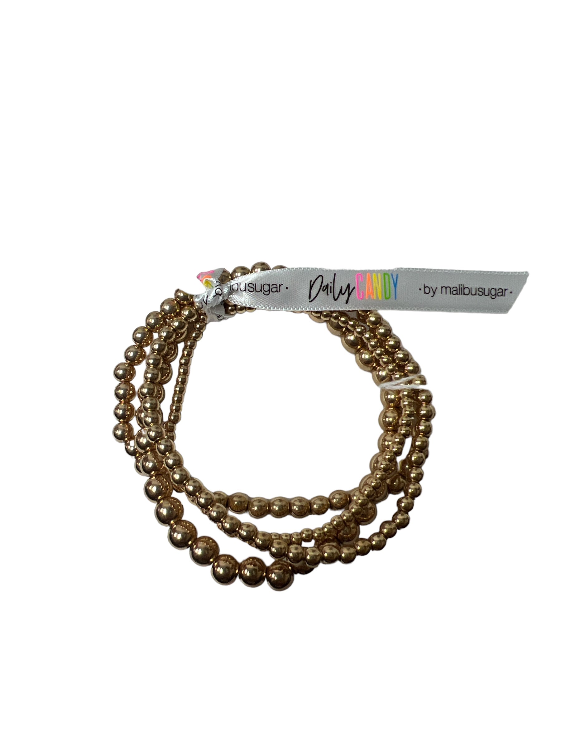 Daily Candy Gold Plated Beaded Bracelets-410 Jewelry-Malibu Sugar-Simply Stylish Boutique | Women’s & Kid’s Fashion | Paducah, KY