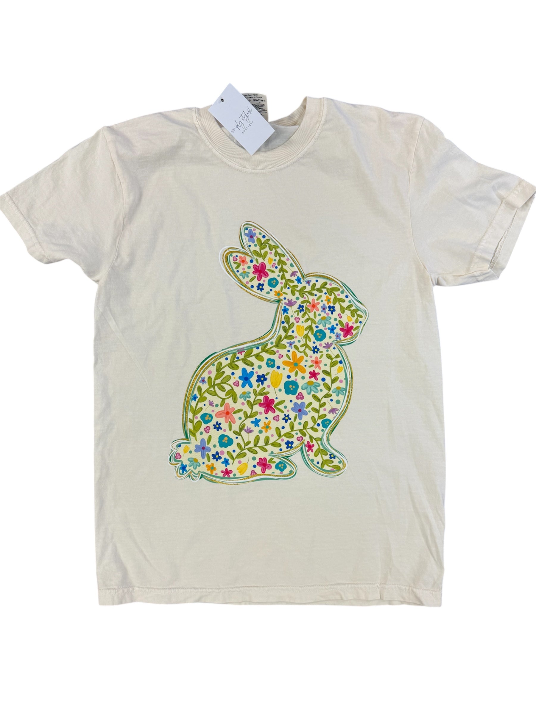 Floral Bunny Tee-110 Graphic Tee-Simply Stylish Boutique-Simply Stylish Boutique | Women’s & Kid’s Fashion | Paducah, KY