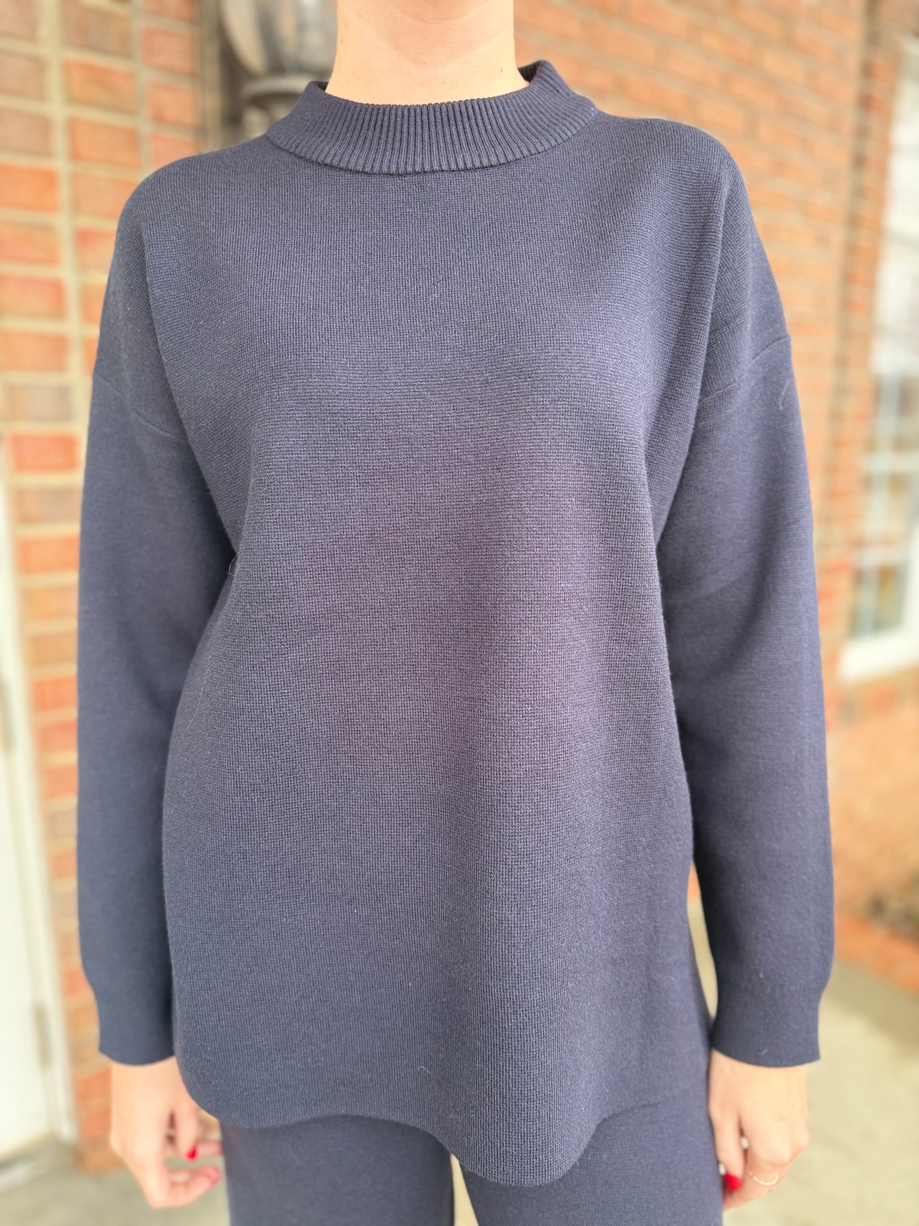 Mock Neck Sweater Top-140 Sweaters, Cardigans & Sweatshirts-Simply Stylish Boutique-Simply Stylish Boutique | Women’s & Kid’s Fashion | Paducah, KY
