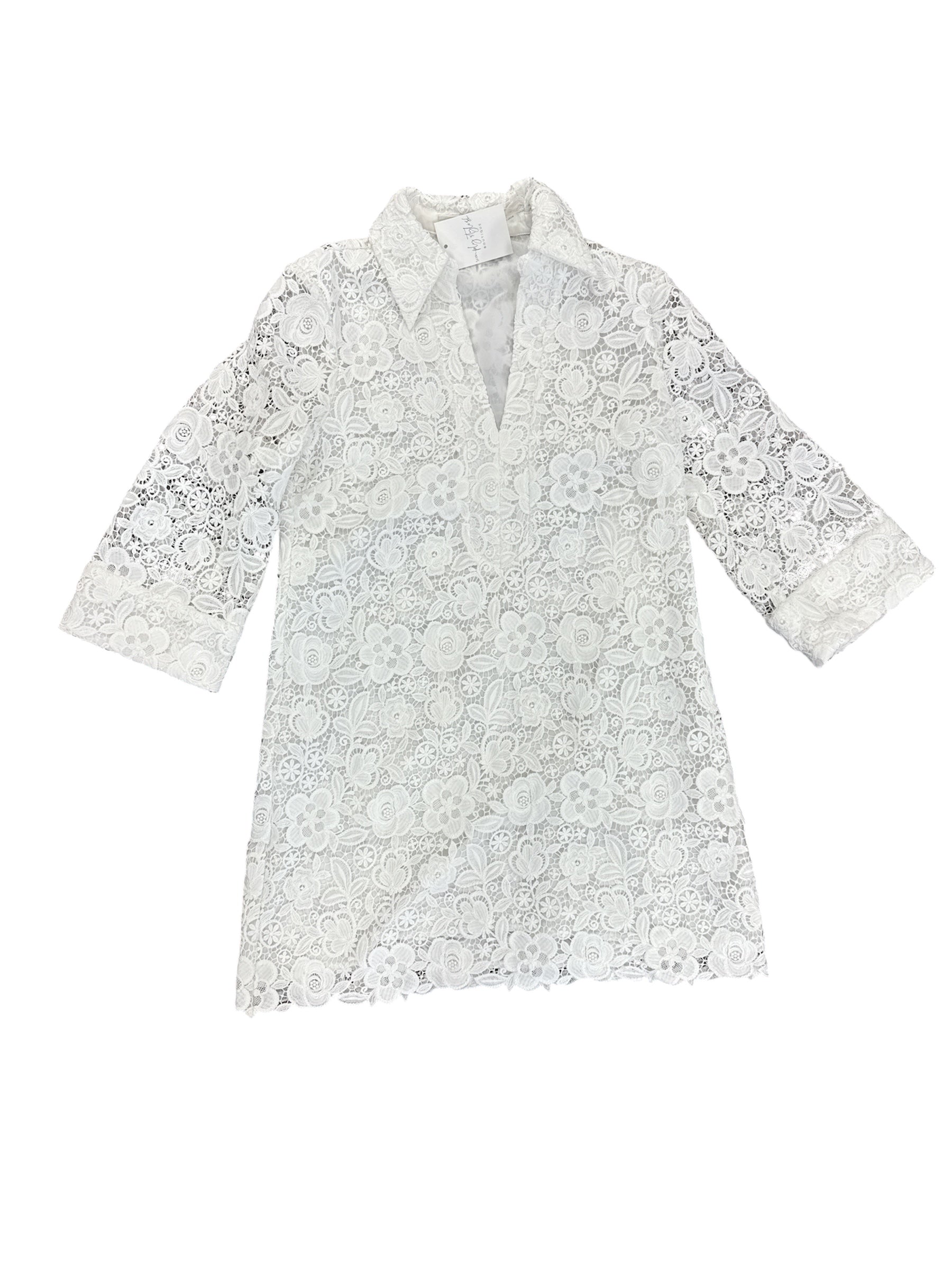 Guipure Lace Mini Dress-310 Dresses-Simply Stylish Boutique-Simply Stylish Boutique | Women’s & Kid’s Fashion | Paducah, KY