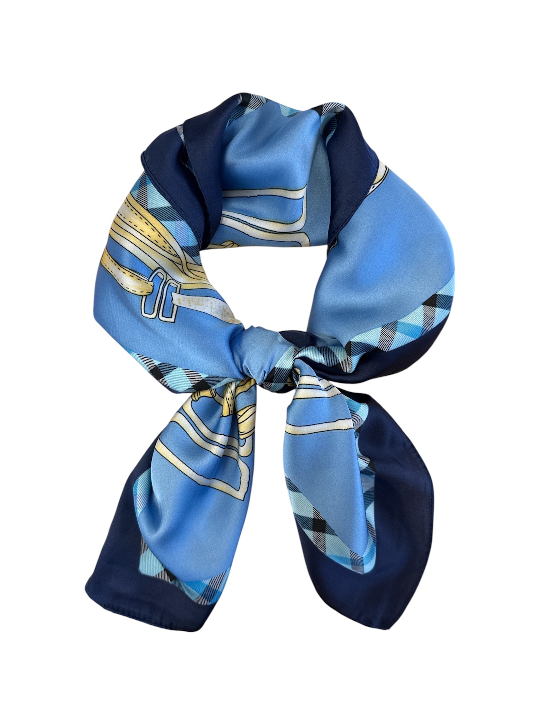 Chain Border Plaid Satin Bandana-430 Hats & Hair-Simply Stylish Boutique-Simply Stylish Boutique | Women’s & Kid’s Fashion | Paducah, KY