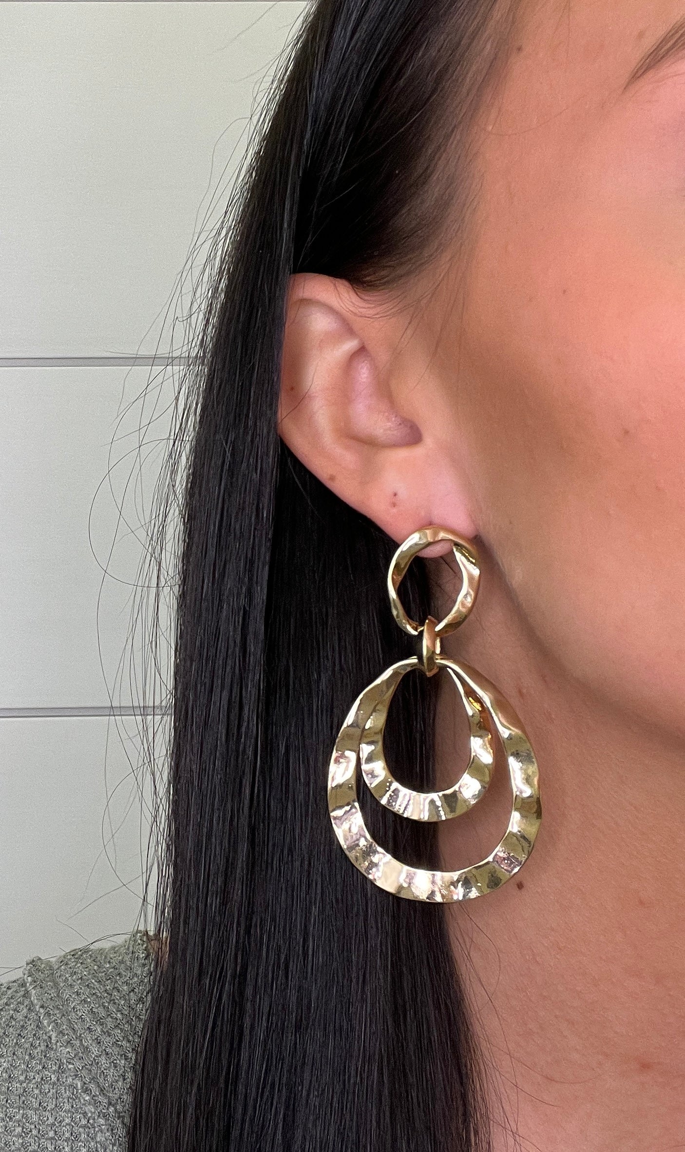 Double Casting Oval Earring-410 Jewelry-Simply Stylish Boutique-Simply Stylish Boutique | Women’s & Kid’s Fashion | Paducah, KY